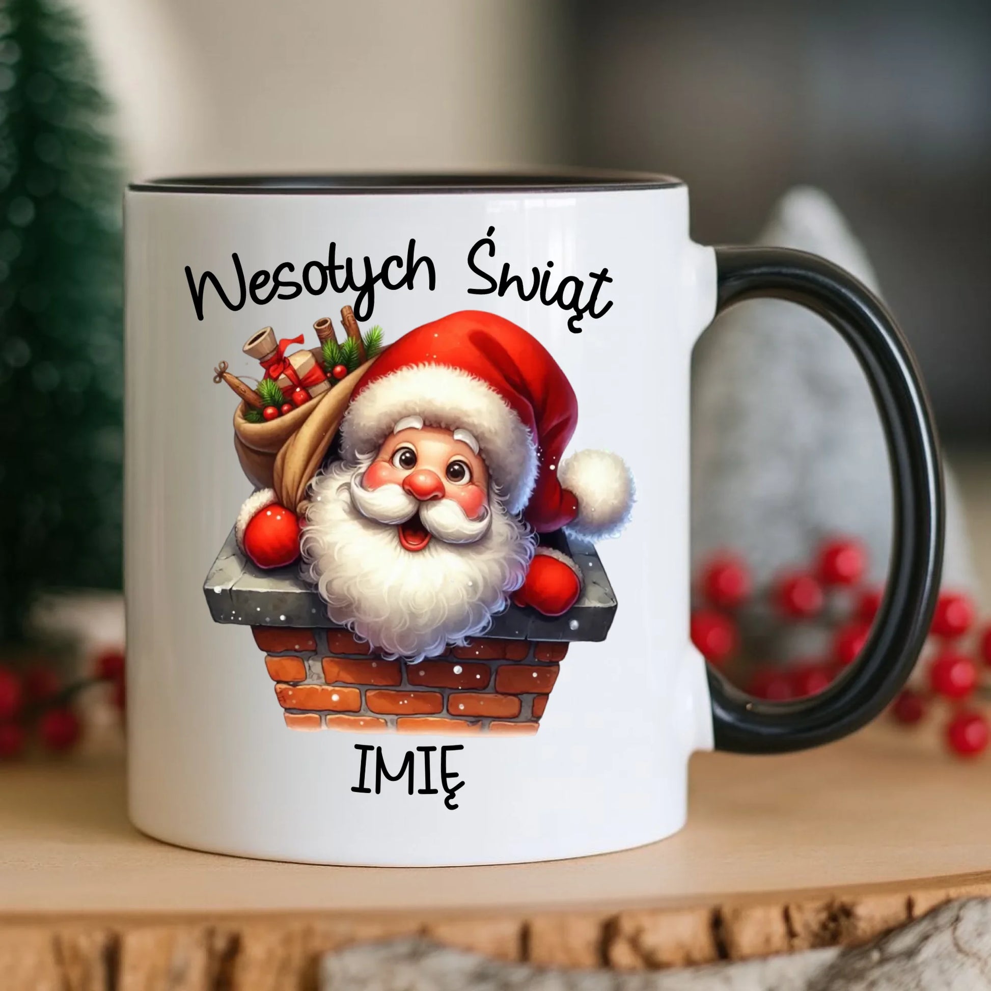 Kubek świąteczny - prezent na Mikołajki Mikołaj - personalizowany BN08 - StoryCups.pl