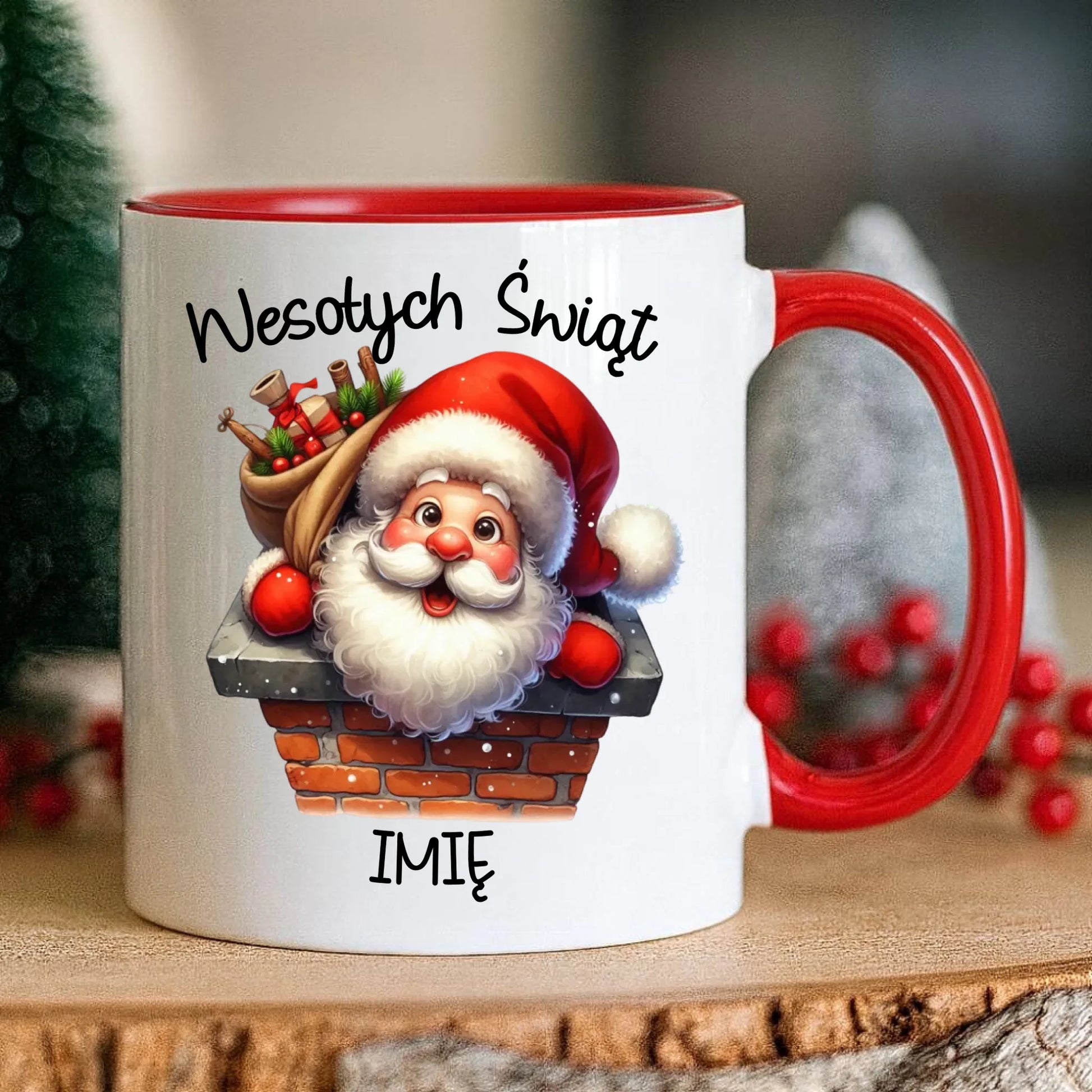 Kubek świąteczny - prezent na Mikołajki Mikołaj - personalizowany BN08 - StoryCups.pl