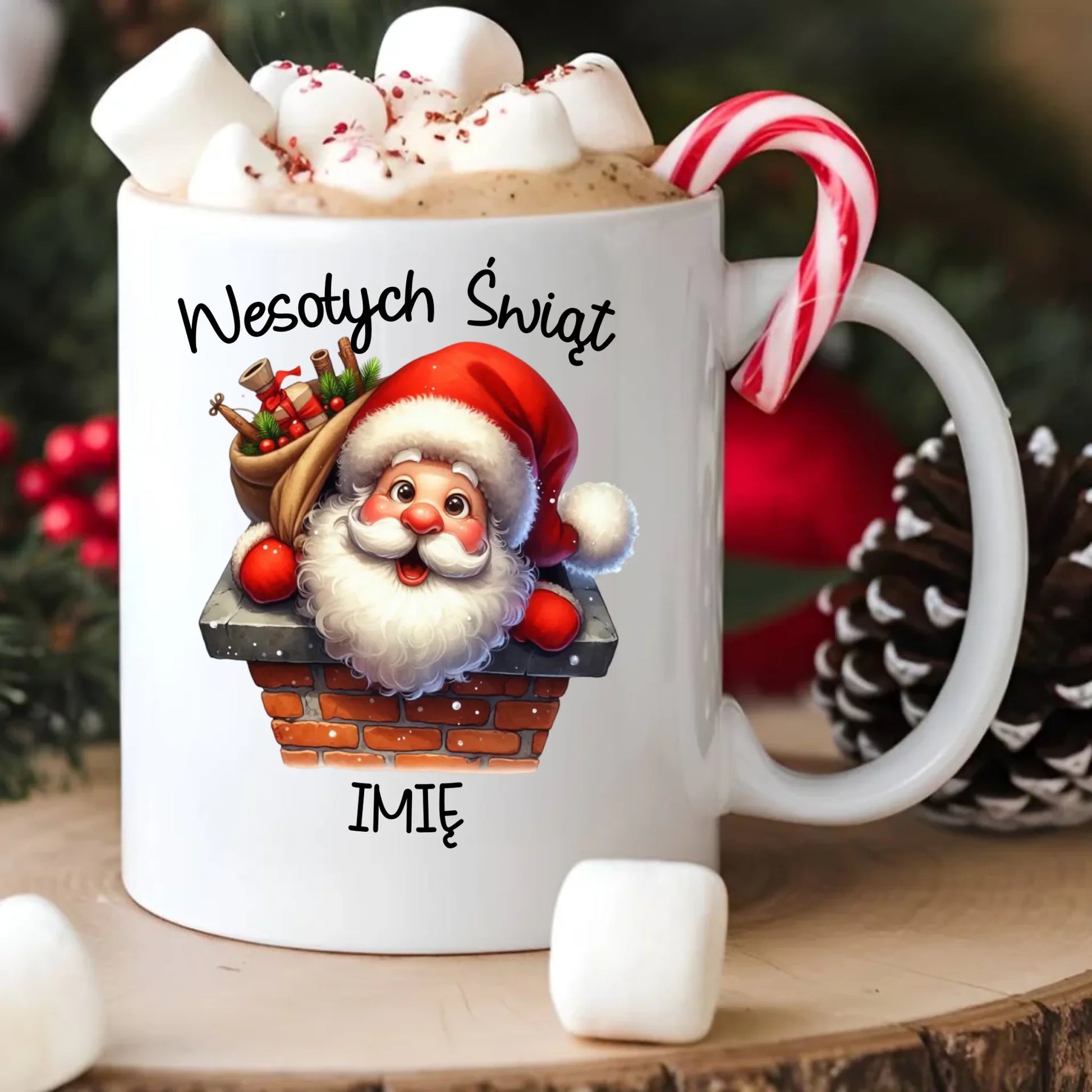 Kubek świąteczny - prezent na Mikołajki Mikołaj - personalizowany BN08 - StoryCups.pl