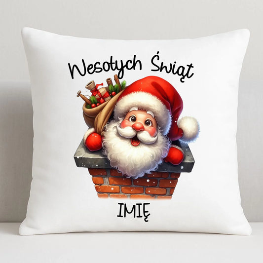 Poduszka świąteczna - prezent na Mikołajki Mikołaj - personalizowana BN08 - StoryCups.pl