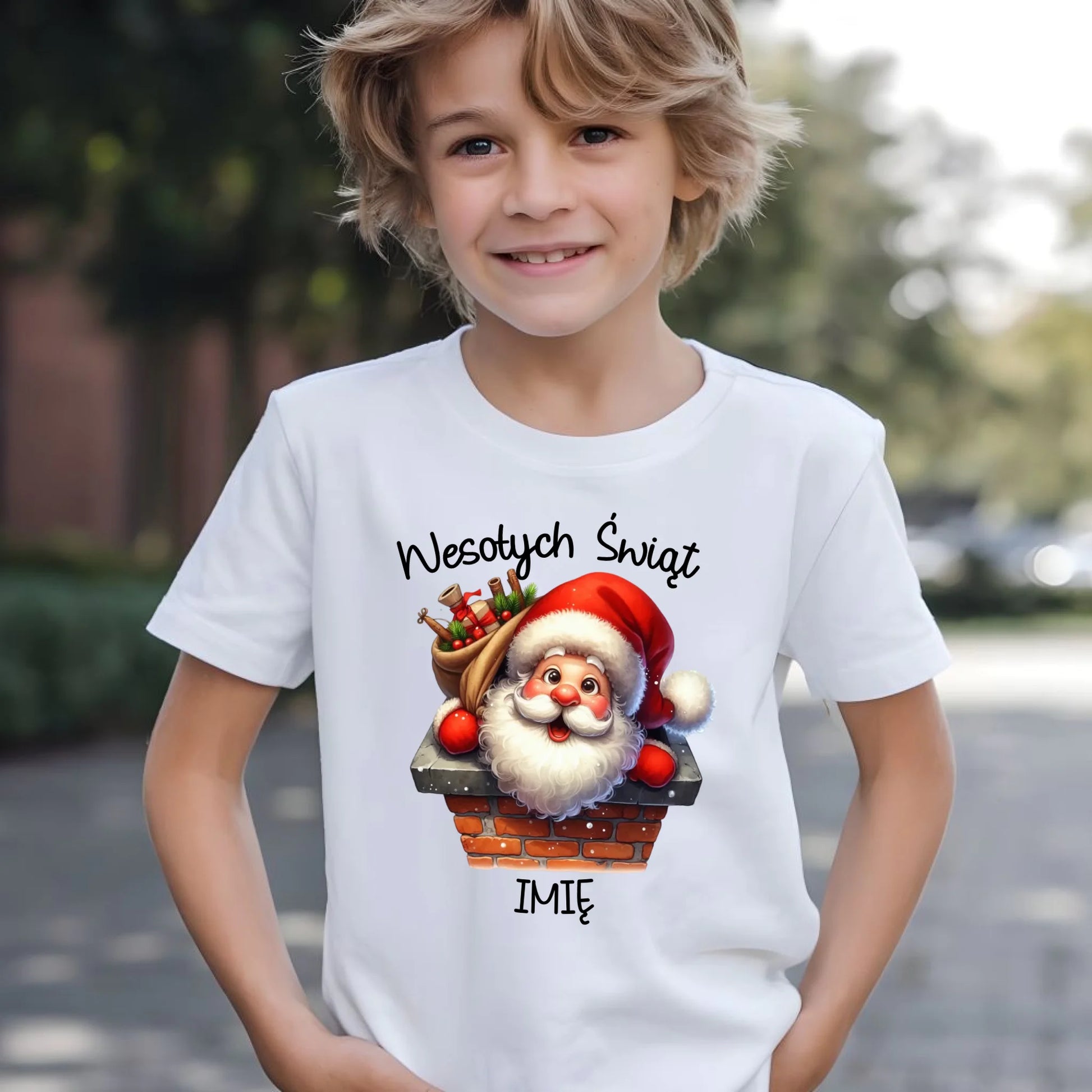Koszulka dziecięca świąteczna - prezent na Mikołajki Mikołaj - personalizowana BN08 - StoryCups.pl