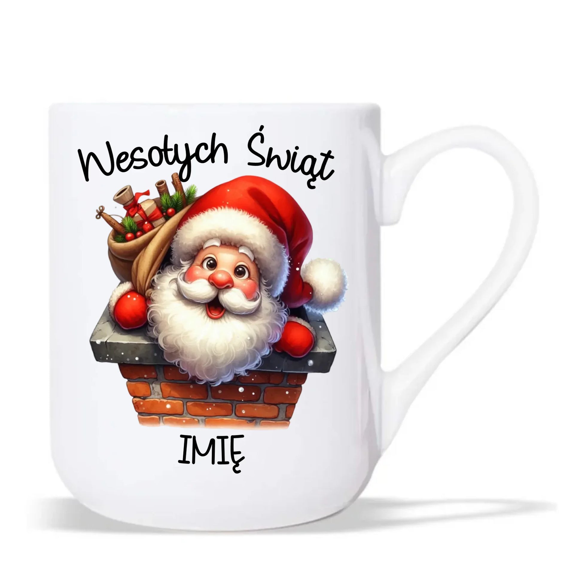 Kubek elegant świąteczny - prezent na Mikołajki Mikołaj - personalizowany BN08 - StoryCups.pl
