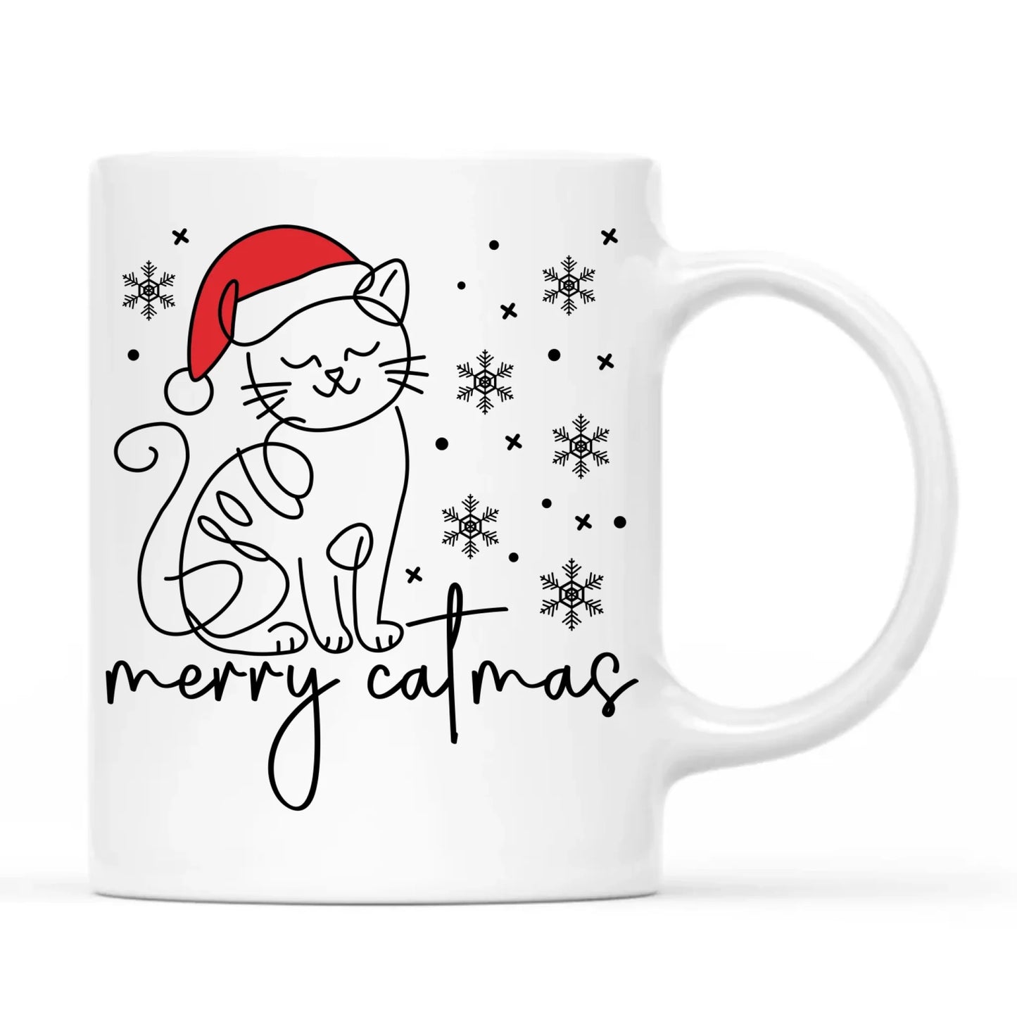 Kubek świąteczny - prezent dla kociary - Merry catmas BN151 - StoryCups.pl