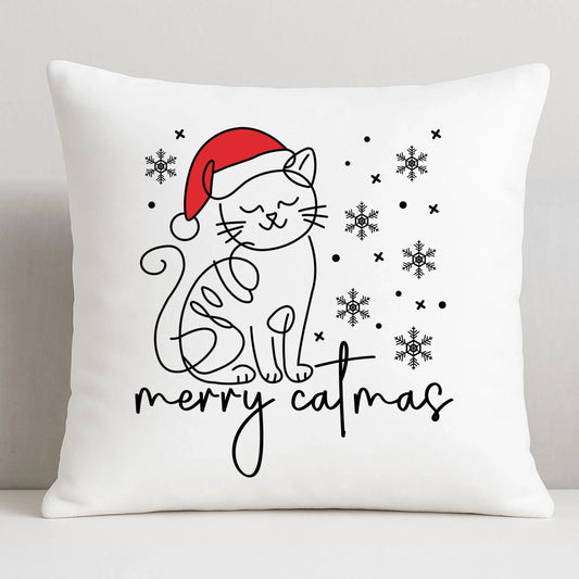 Poduszka świąteczna - prezent dla kociary - Merry catmas BN151 - StoryCups.pl