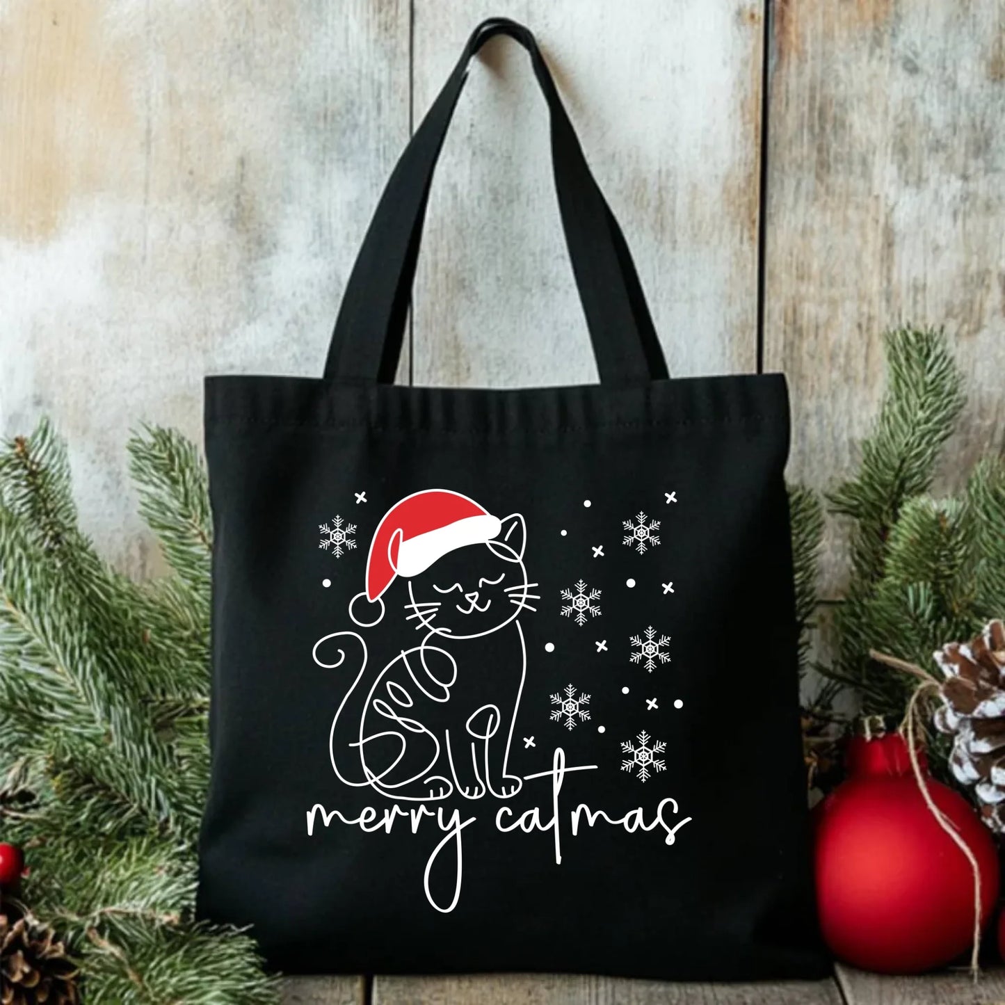 Torba świąteczna - prezent dla kociary - Merry catmas BN151 - StoryCups.pl