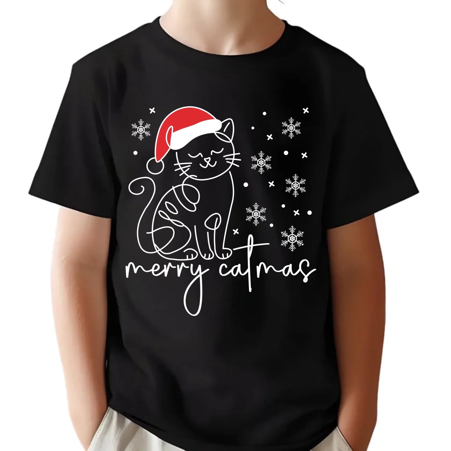 Koszulka dziecięca świąteczna - Kot Merry catmas BN151 - StoryCups.pl