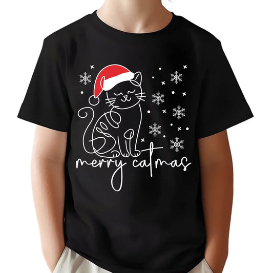 Koszulka dziecięca świąteczna - Kot Merry catmas BN151 - StoryCups.pl