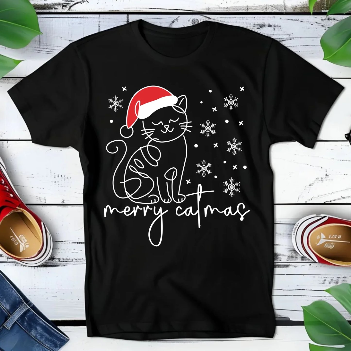 Koszulka dziecięca świąteczna - Kot Merry catmas BN151 - StoryCups.pl