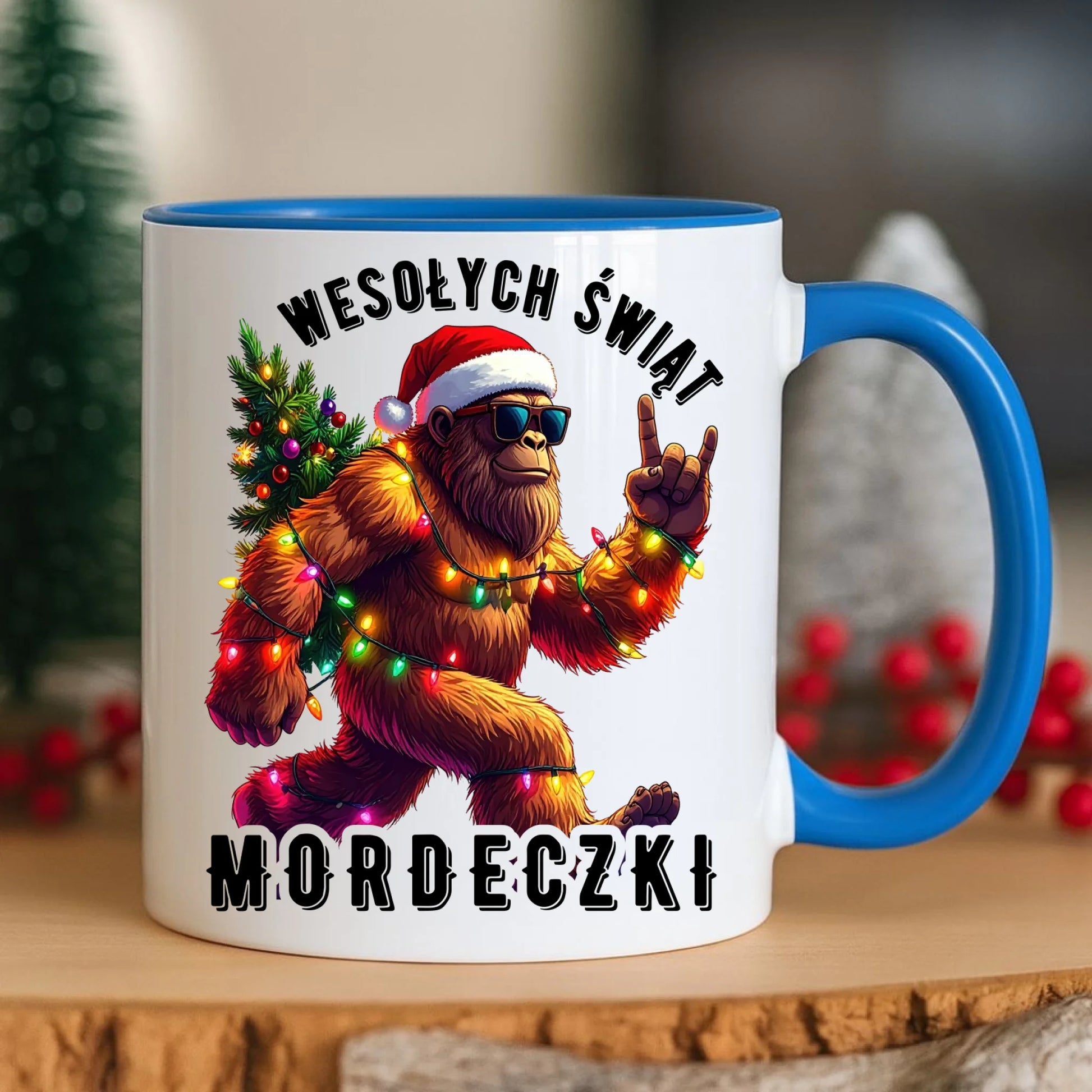 Kubek świąteczny - prezent na święta - Yeti Wesołych Świąt mordeczki BN152 - StoryCups.pl