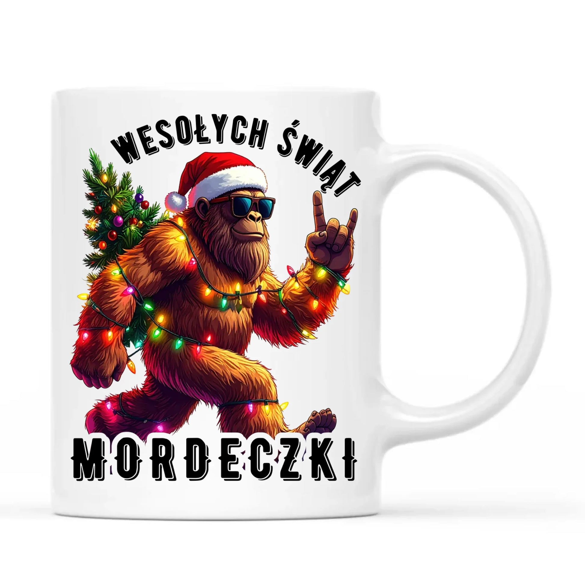 Kubek świąteczny - prezent na święta - Yeti Wesołych Świąt mordeczki BN152 - StoryCups.pl