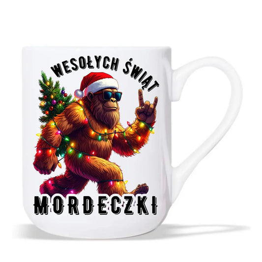 Kubek elegant świąteczny - prezent na święta - Yeti Wesołych Świąt mordeczki BN152 - StoryCups.pl