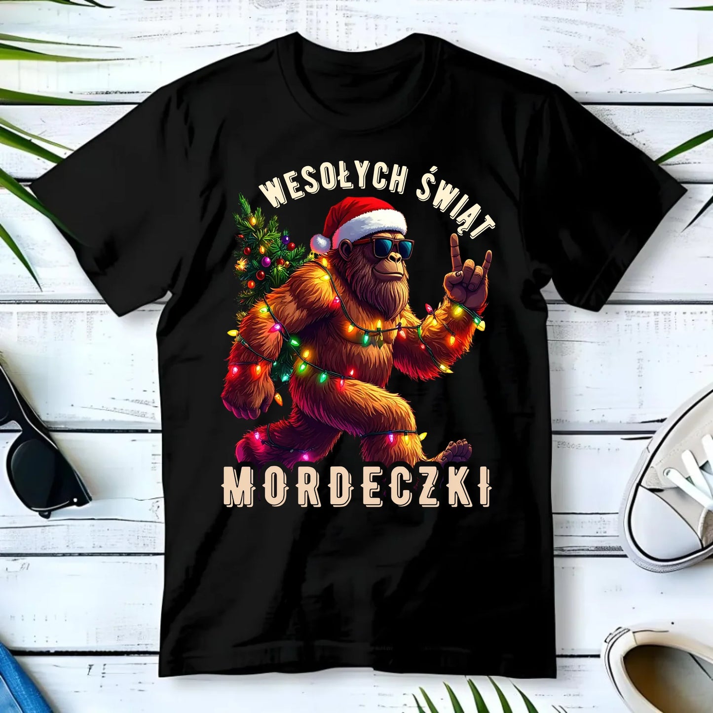 Koszulka męska świąteczna - prezent na święta - Yeti Wesołych Świąt mordeczki BN152 - StoryCups.pl