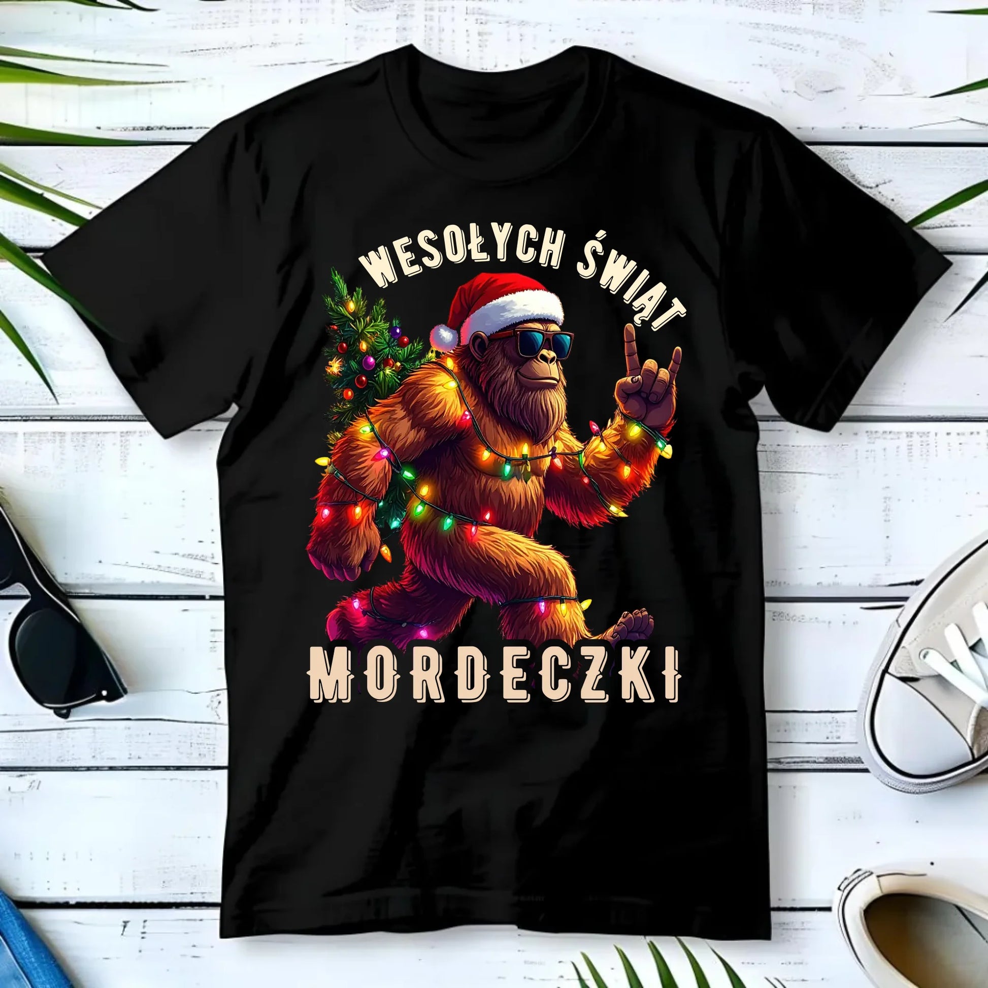 Koszulka męska świąteczna - prezent na święta - Yeti Wesołych Świąt mordeczki BN152 - StoryCups.pl