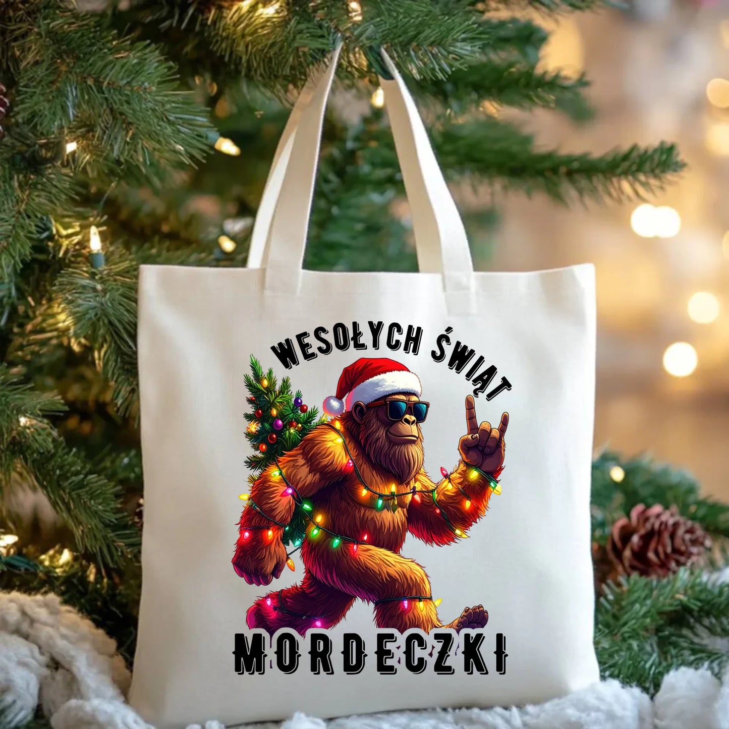 Torba świąteczna - prezent na święta - Yeti Wesołych Świąt mordeczki BN152 - StoryCups.pl