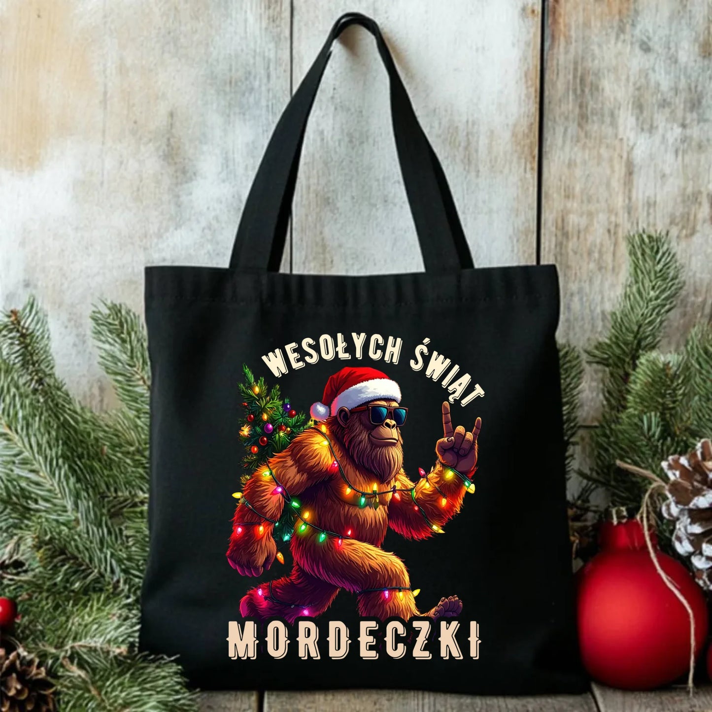 Torba świąteczna - prezent na święta - Yeti Wesołych Świąt mordeczki BN152 - StoryCups.pl