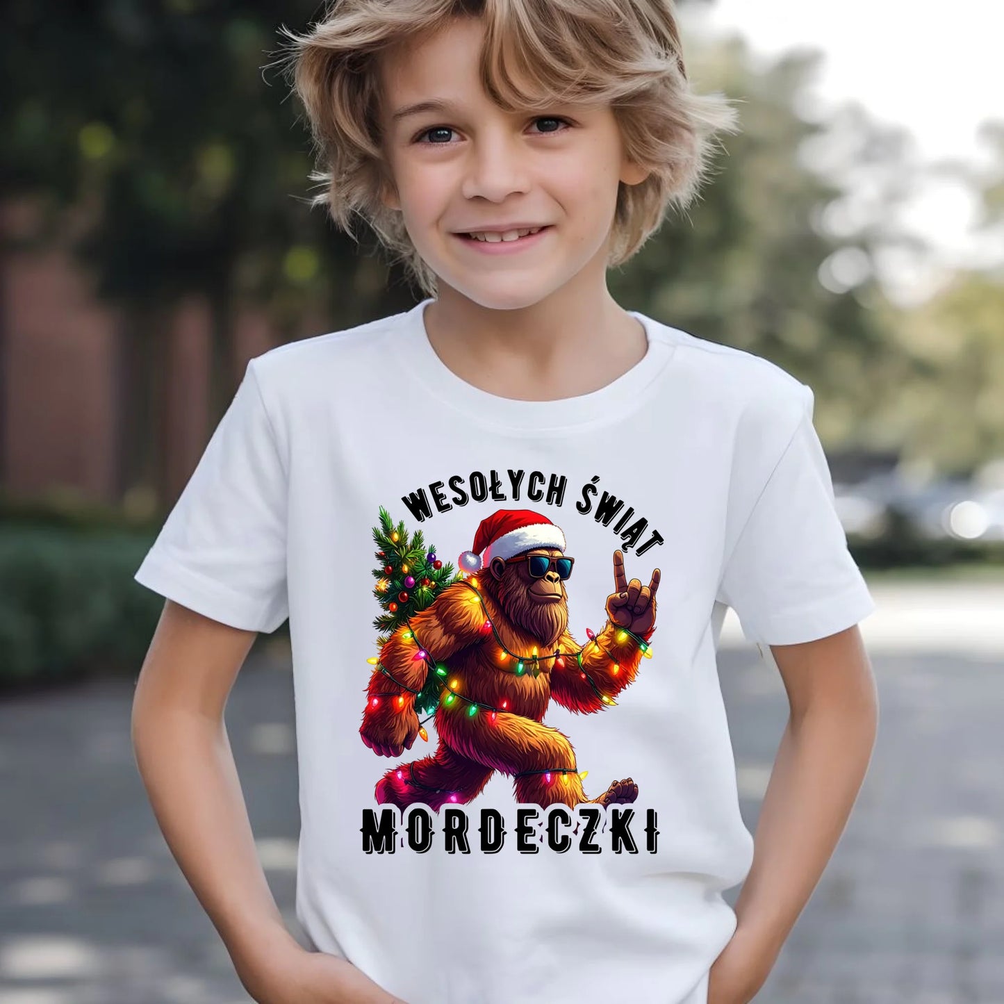 Koszulka dziecięca świąteczna - prezent na święta - Yeti Wesołych Świąt mordeczki BN152 - StoryCups.pl