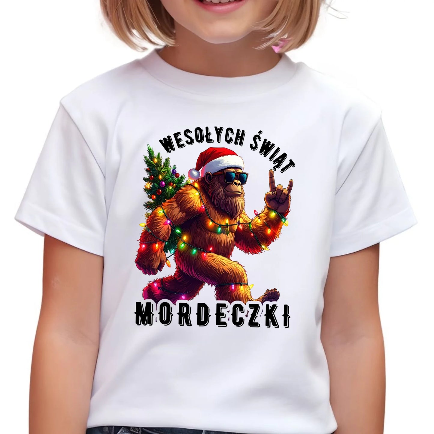 Koszulka dziecięca świąteczna - prezent na święta - Yeti Wesołych Świąt mordeczki BN152 - StoryCups.pl