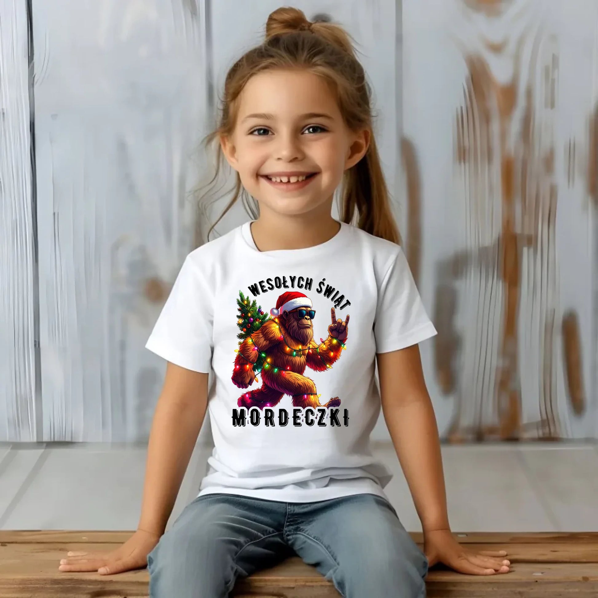 Koszulka dziecięca świąteczna - prezent na święta - Yeti Wesołych Świąt mordeczki BN152 - StoryCups.pl