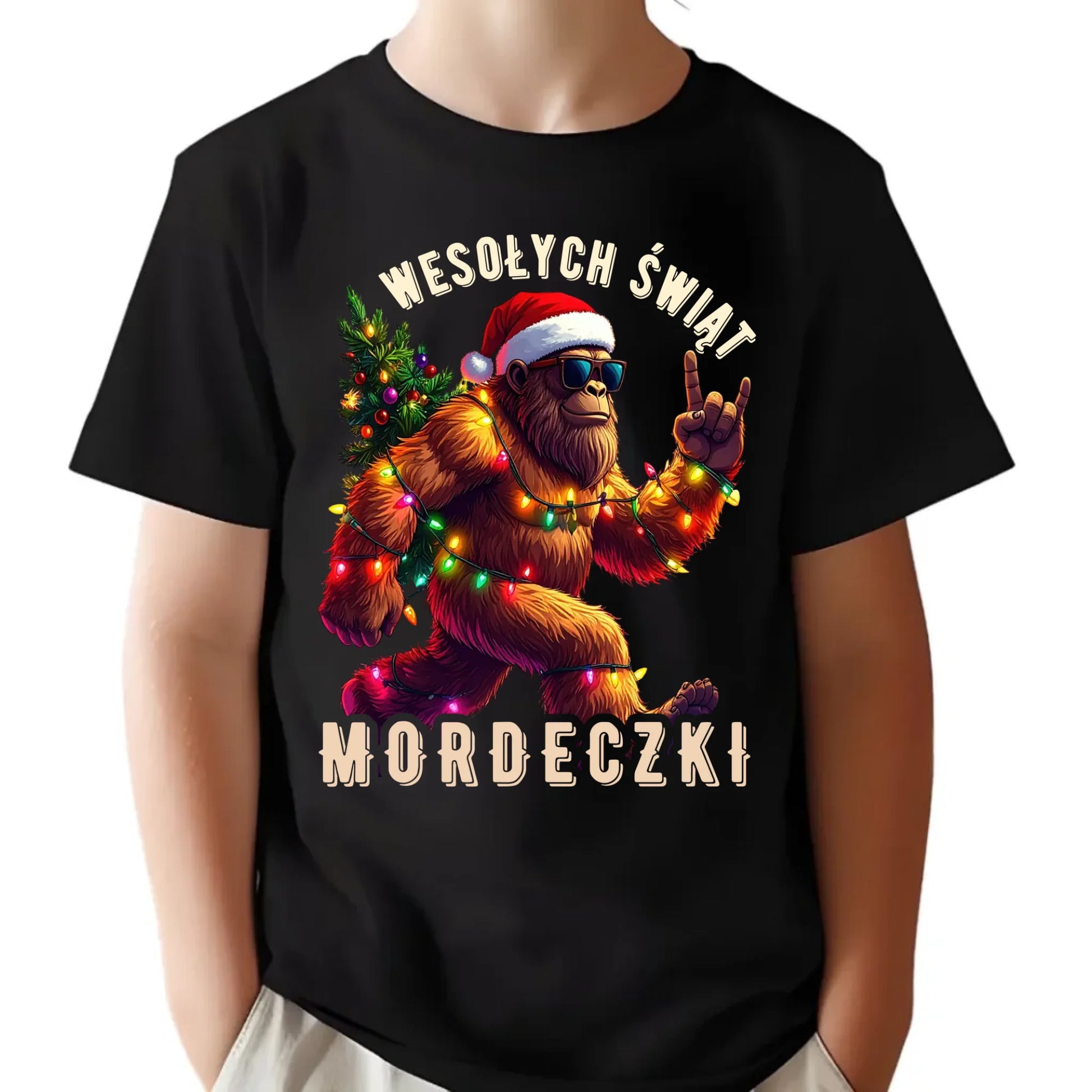 Koszulka dziecięca świąteczna - prezent na święta - Yeti Wesołych Świąt mordeczki BN152 - StoryCups.pl