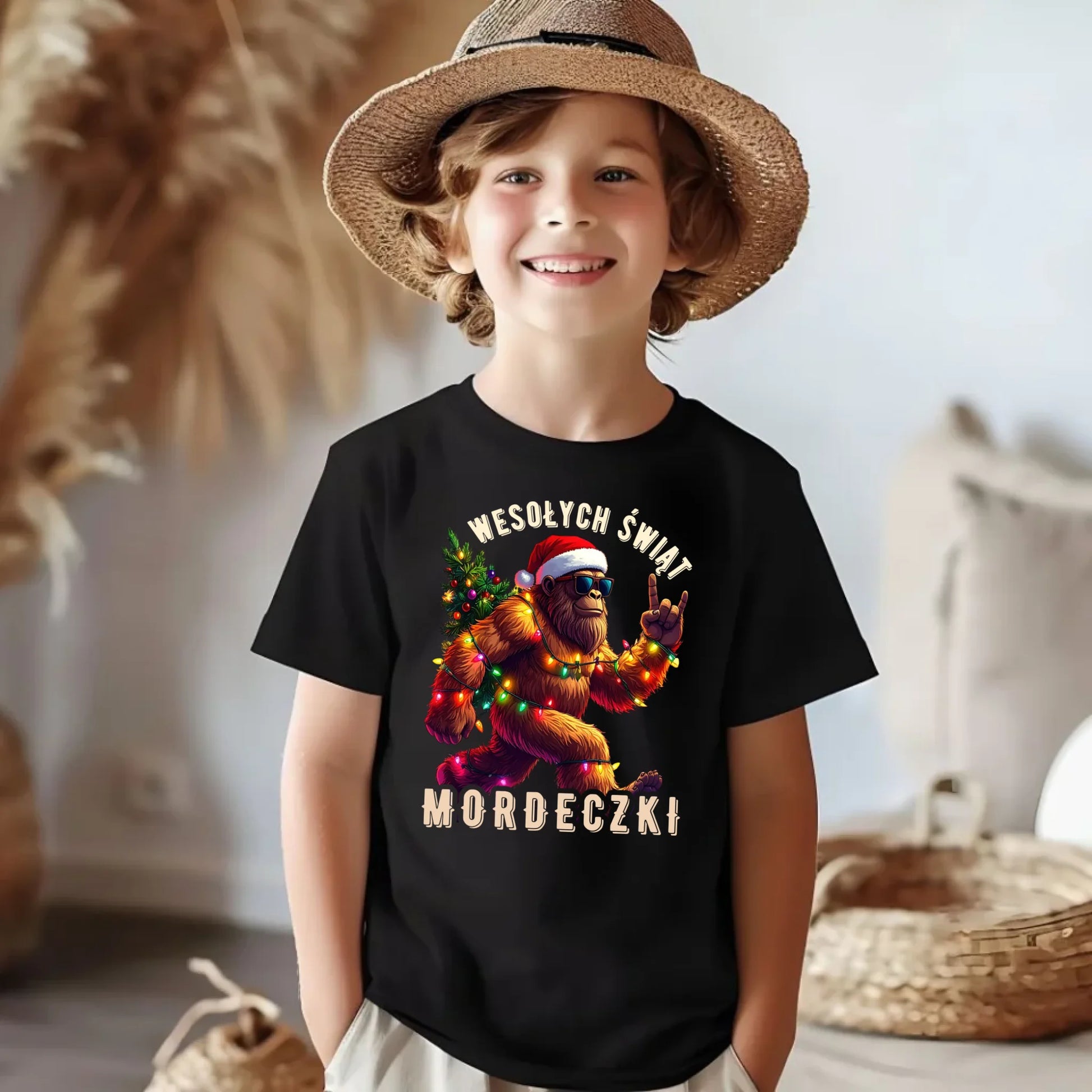 Koszulka dziecięca świąteczna - prezent na święta - Yeti Wesołych Świąt mordeczki BN152 - StoryCups.pl