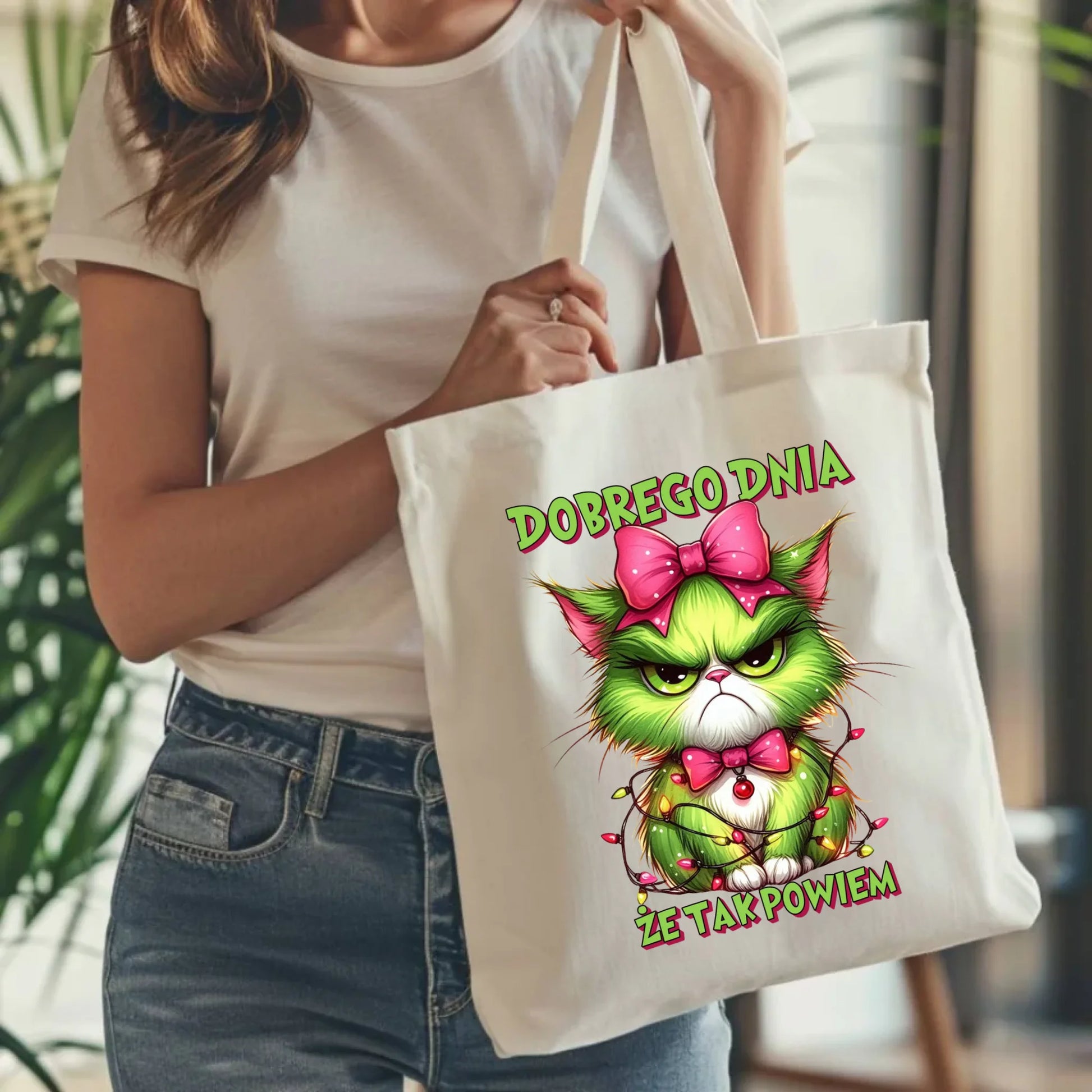 Torba świąteczna - prezent dla niej - Grinch dobrego dnia, że tak powiem BN153 - StoryCups.pl