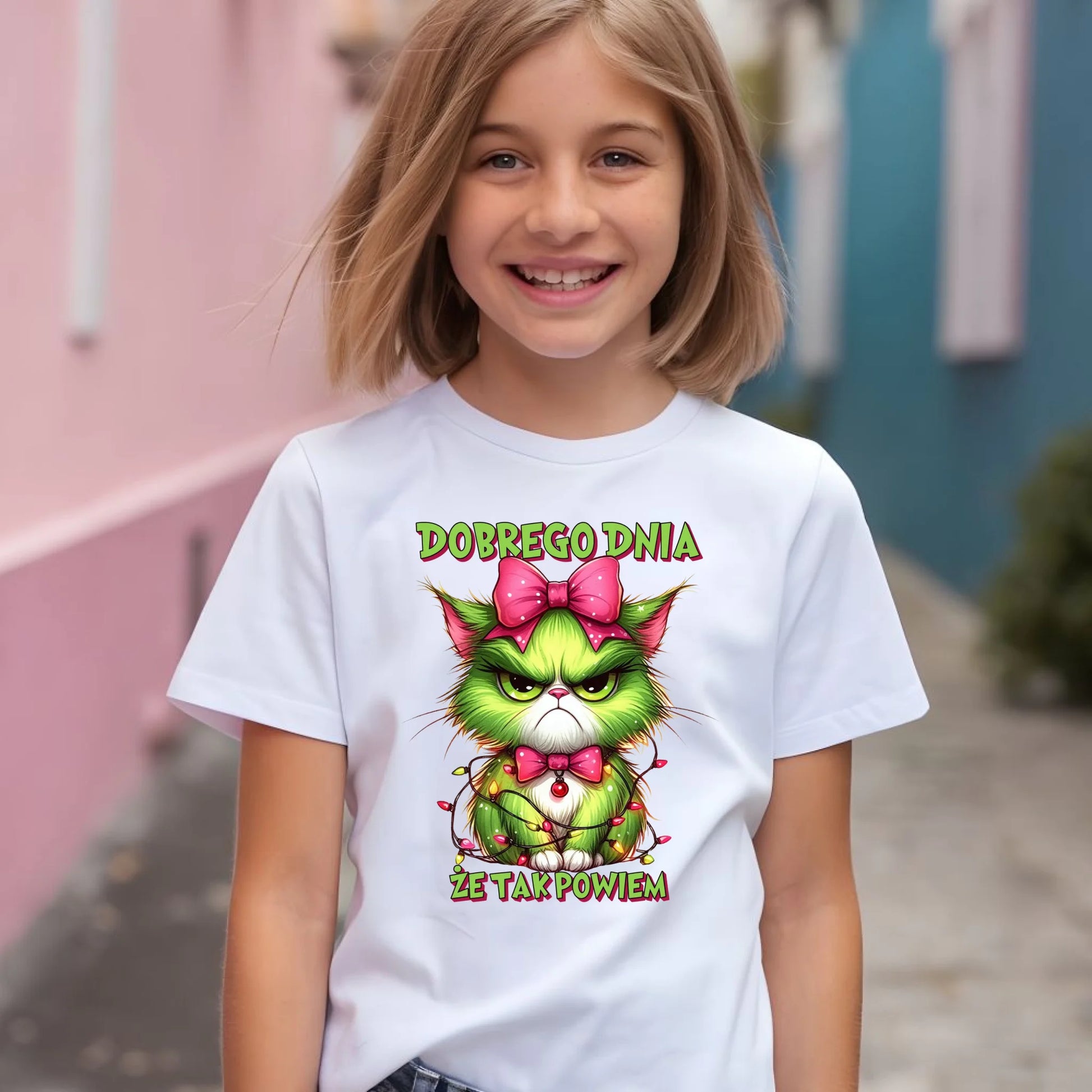 Koszulka dziecięca świąteczna - prezent dla niej - Grinch dobrego dnia, że tak powiem BN153 - StoryCups.pl