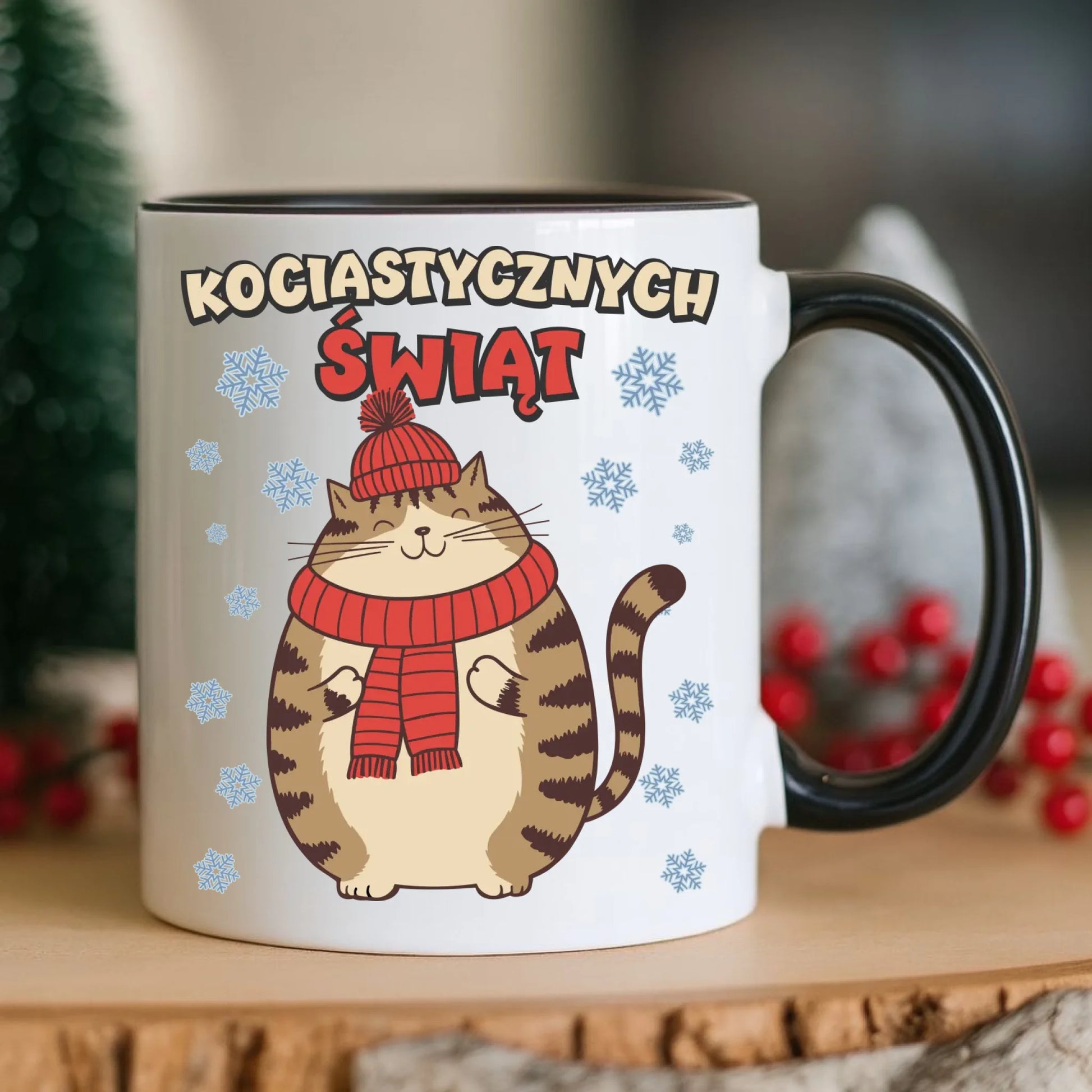Kubek świąteczny - prezent na święta - Kociastycznych świąt BN154 - StoryCups.pl