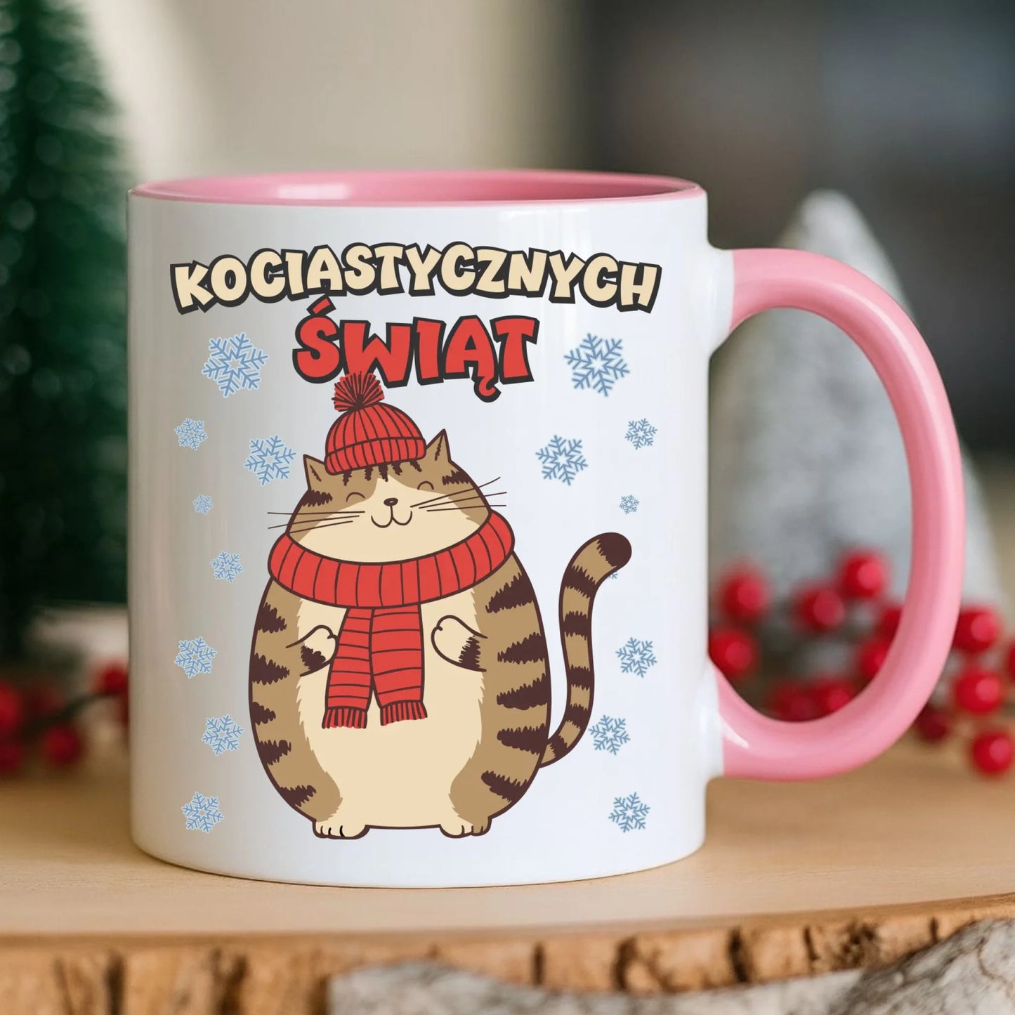 Kubek świąteczny - prezent na święta - Kociastycznych świąt BN154 - StoryCups.pl