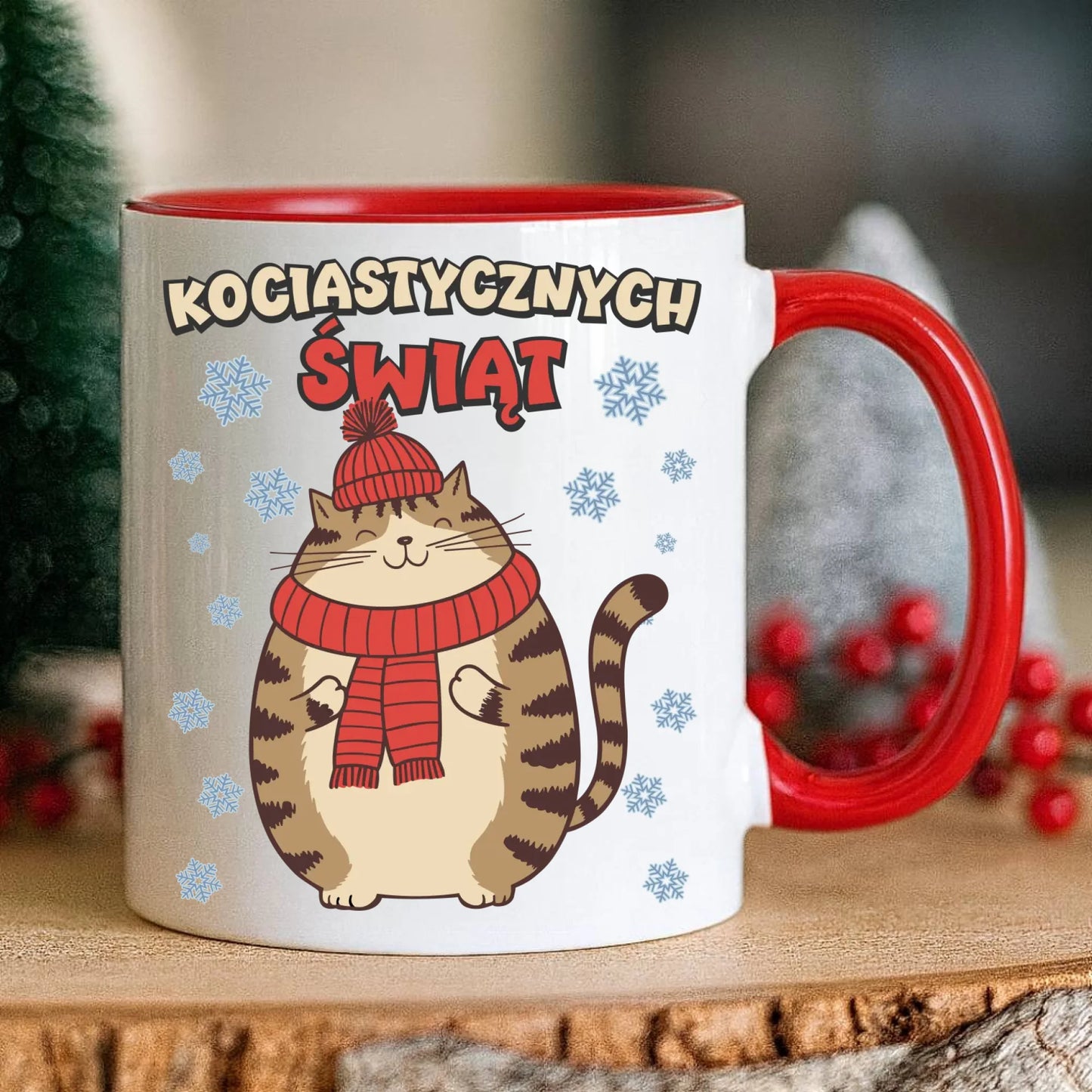 Kubek świąteczny - prezent na święta - Kociastycznych świąt BN154 - StoryCups.pl