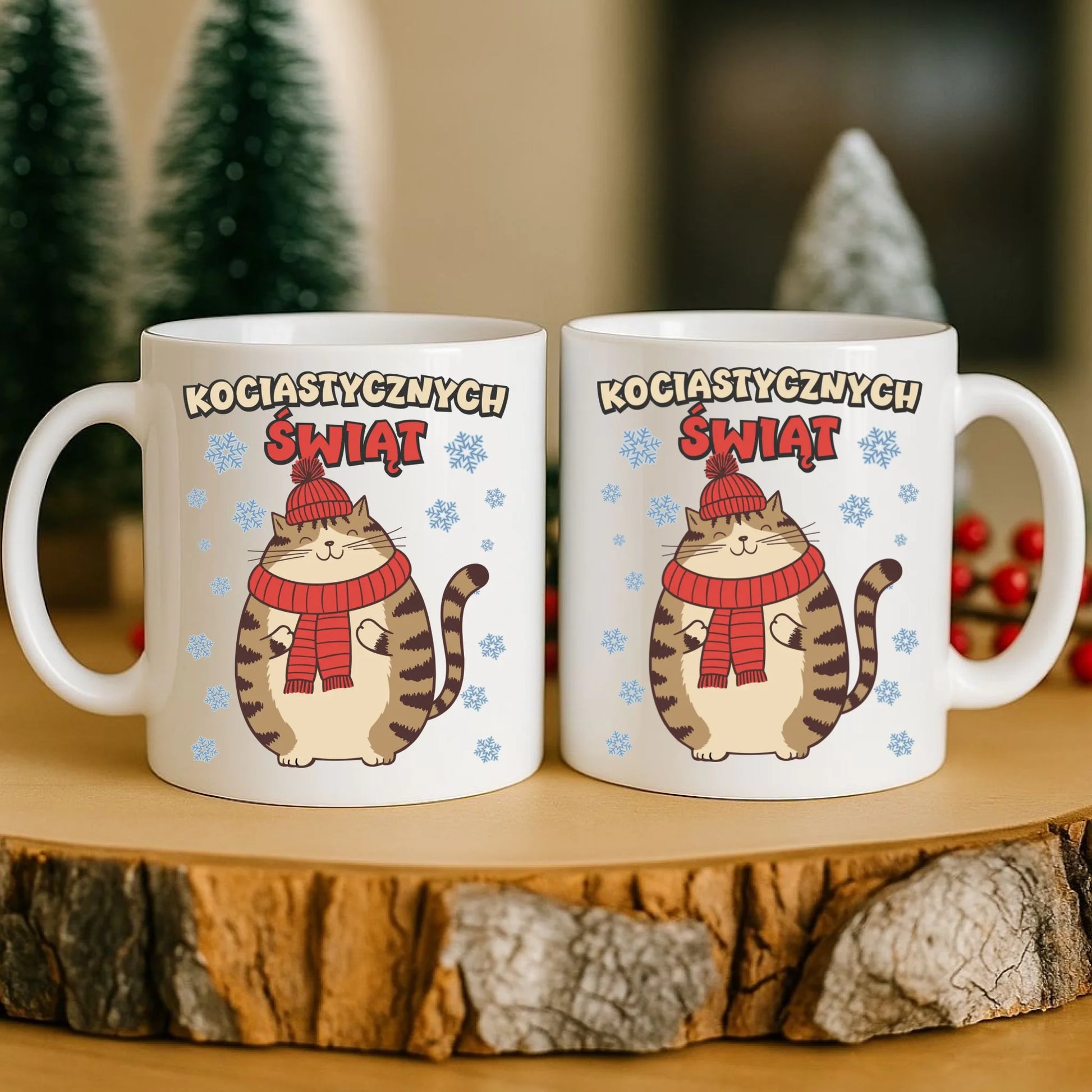 Kubek świąteczny - prezent na święta - Kociastycznych świąt BN154 - StoryCups.pl