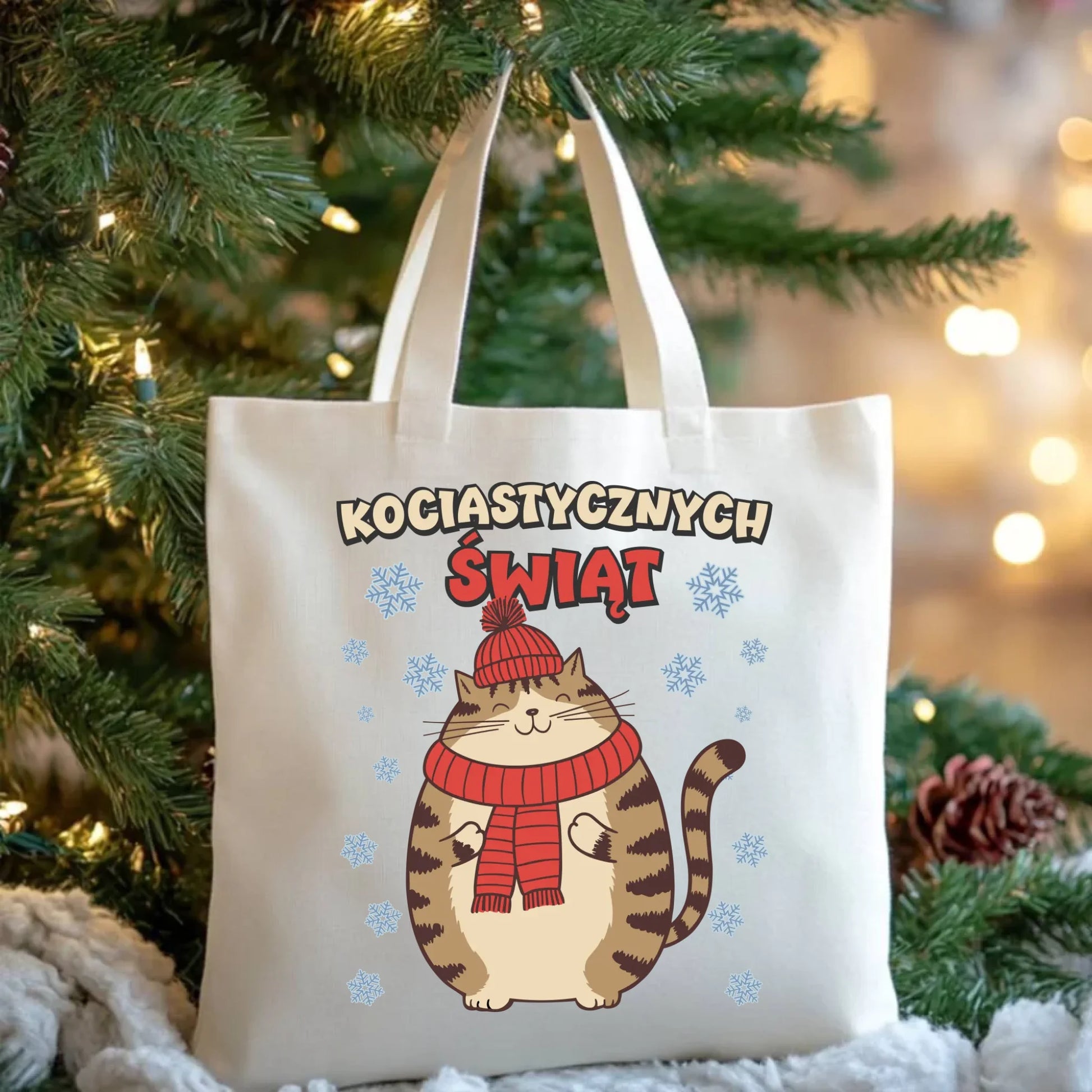 Torba świąteczna - prezent na święta - Kociastycznych świąt BN154 - StoryCups.pl