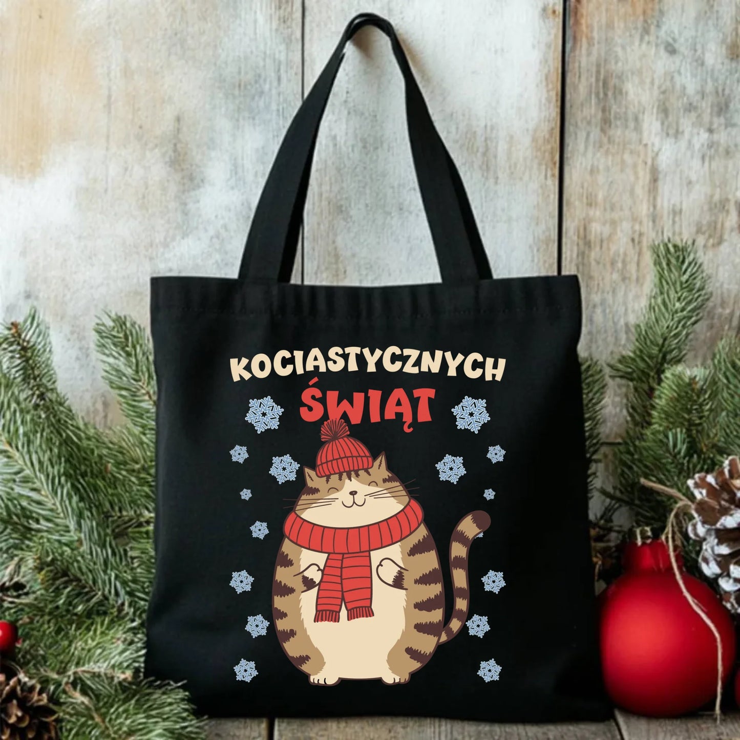 Torba świąteczna - prezent na święta - Kociastycznych świąt BN154 - StoryCups.pl