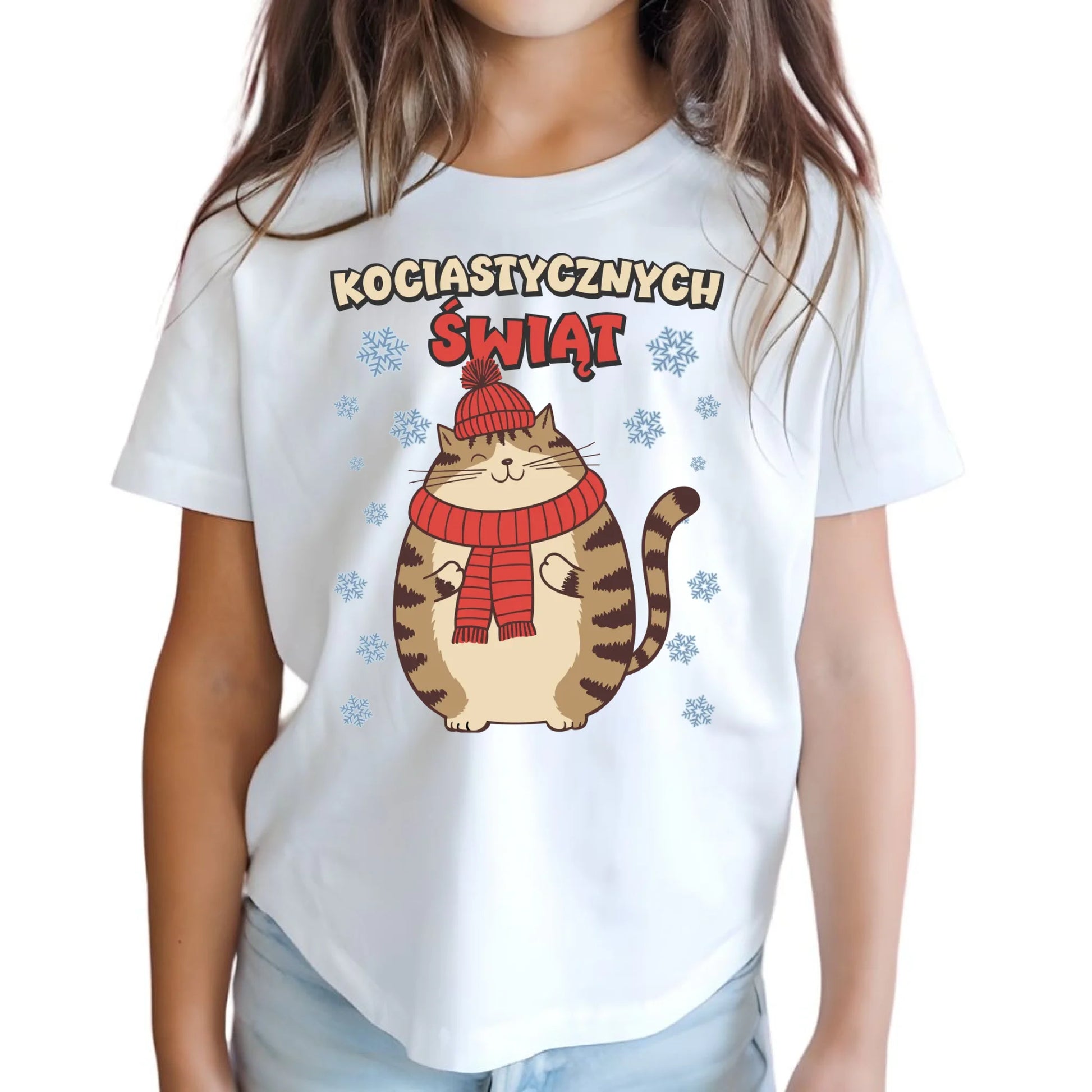 Koszulka dziecięca świąteczna - prezent na święta - Kociastycznych świąt BN154 - StoryCups.pl