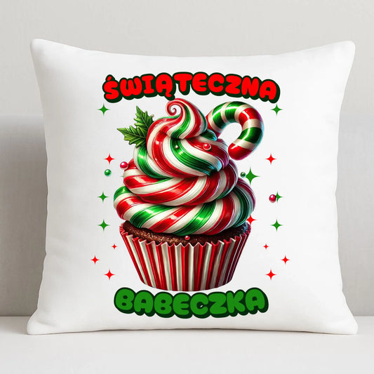 Poduszka świąteczna - prezent dla niej na święta Świąteczna babeczka BN155 - StoryCups.pl
