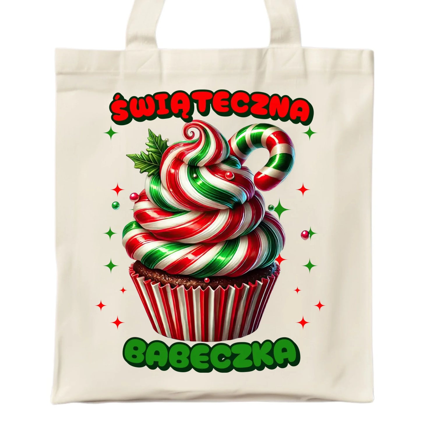 Torba świąteczna - prezent dla niej na święta Świąteczna babeczka BN155 - StoryCups.pl