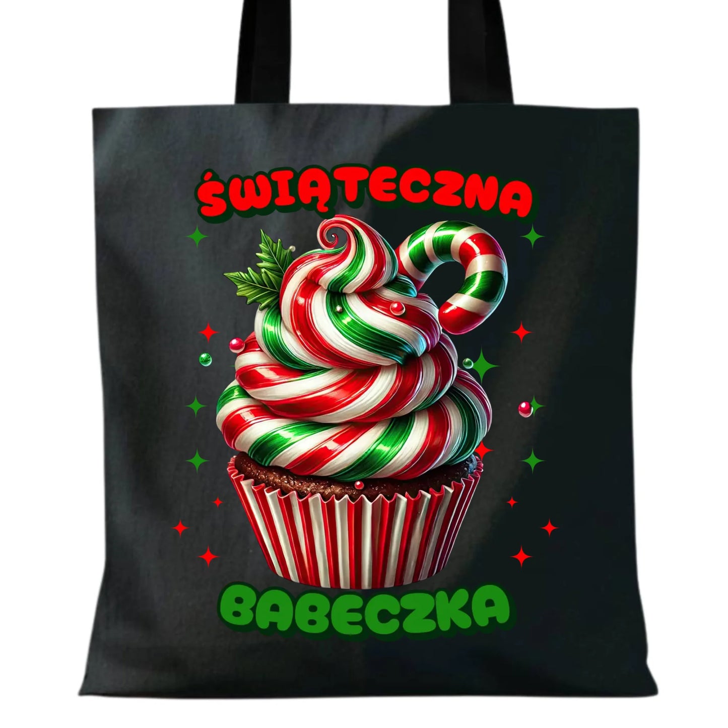 Torba świąteczna - prezent dla niej na święta Świąteczna babeczka BN155 - StoryCups.pl