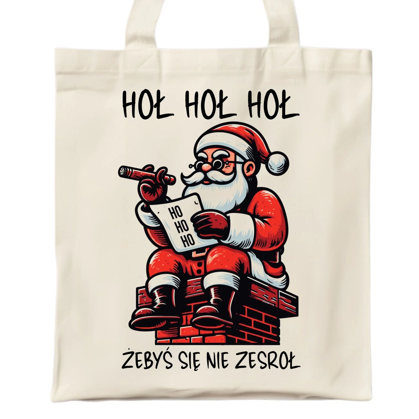 Torba świąteczna - Śmieszny prezent na Mikołaja - Hoł hoł hoł żebyś się nie zesroł BN156 - StoryCups.pl