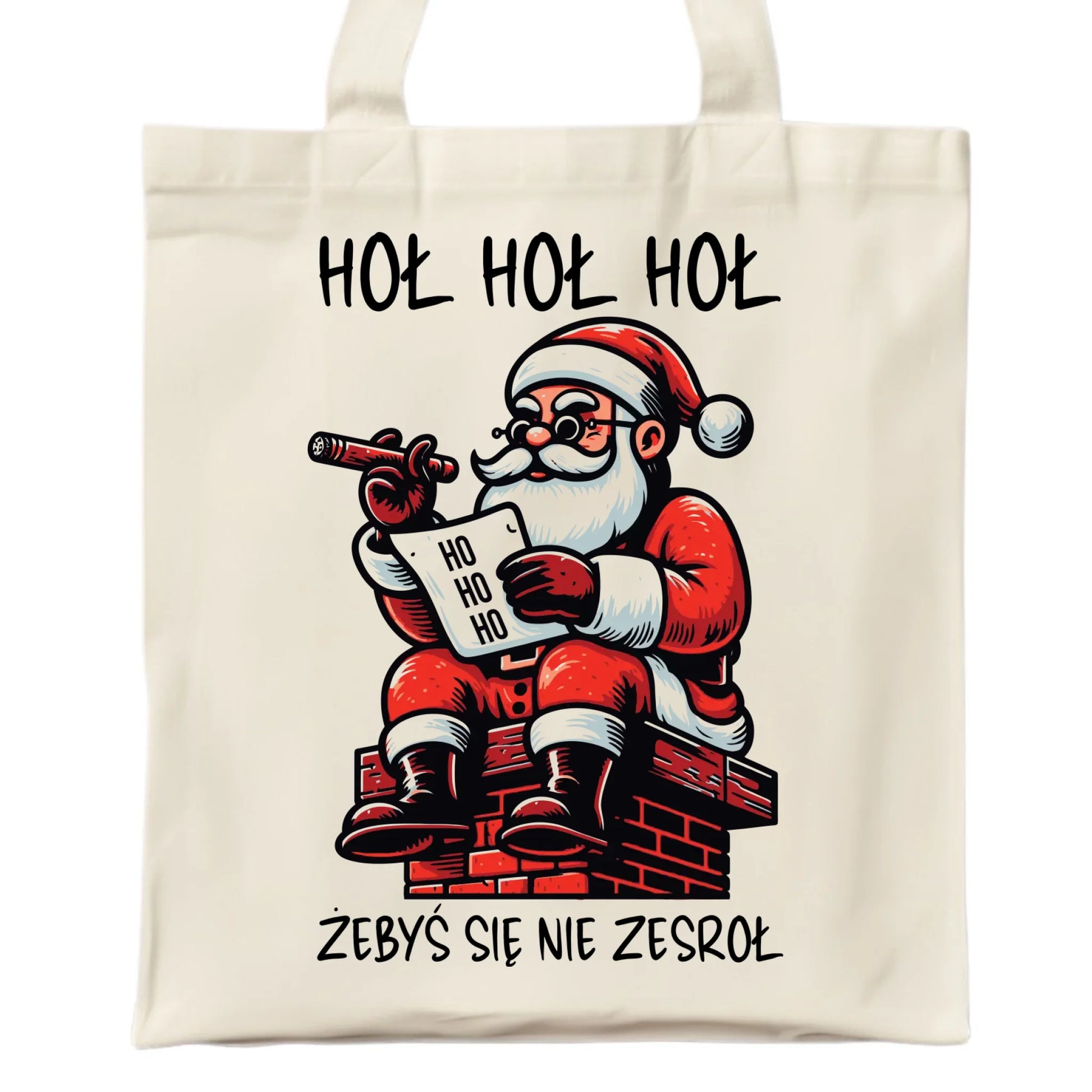 Torba świąteczna - Śmieszny prezent na Mikołaja - Hoł hoł hoł żebyś się nie zesroł BN156 - StoryCups.pl