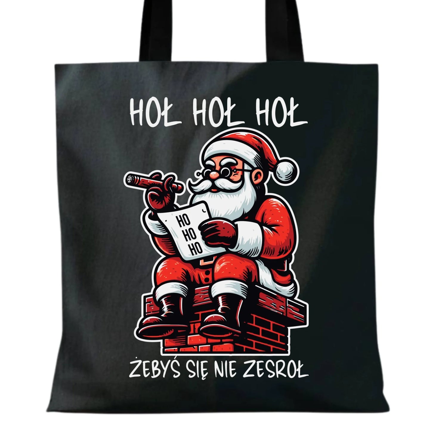 Torba świąteczna - Śmieszny prezent na Mikołaja - Hoł hoł hoł żebyś się nie zesroł BN156 - StoryCups.pl