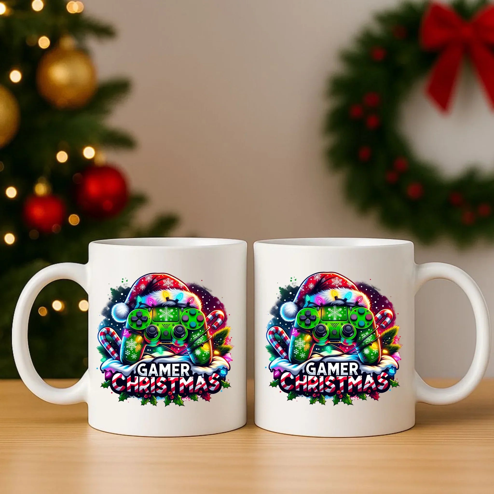 Zestaw poduszka i kubek świąteczny - prezent dla gracza - Christmas gamer BN22 - StoryCups.pl