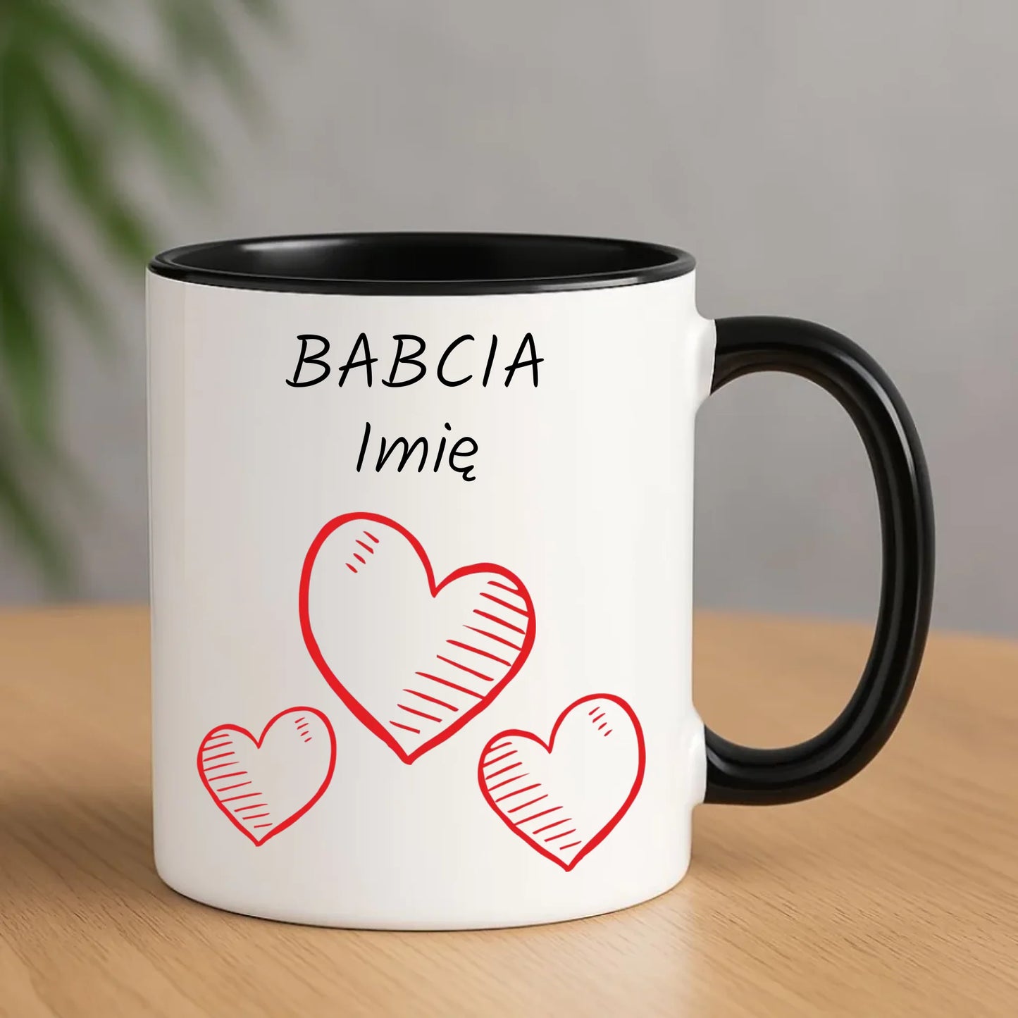 Kubek dla babci - Serca - personalizowany B01 - StoryCups.pl