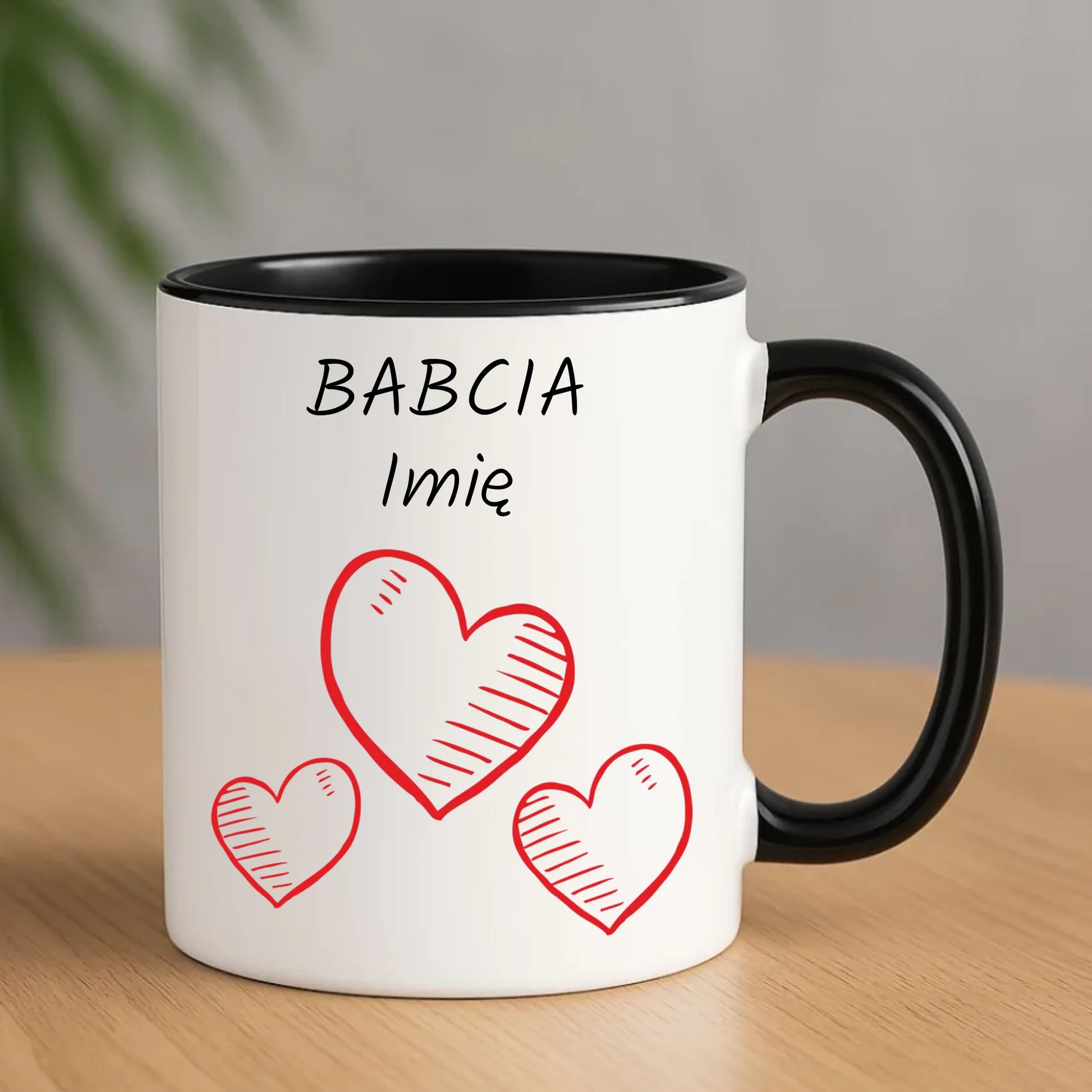 Kubek dla babci - Serca - personalizowany B01 - StoryCups.pl