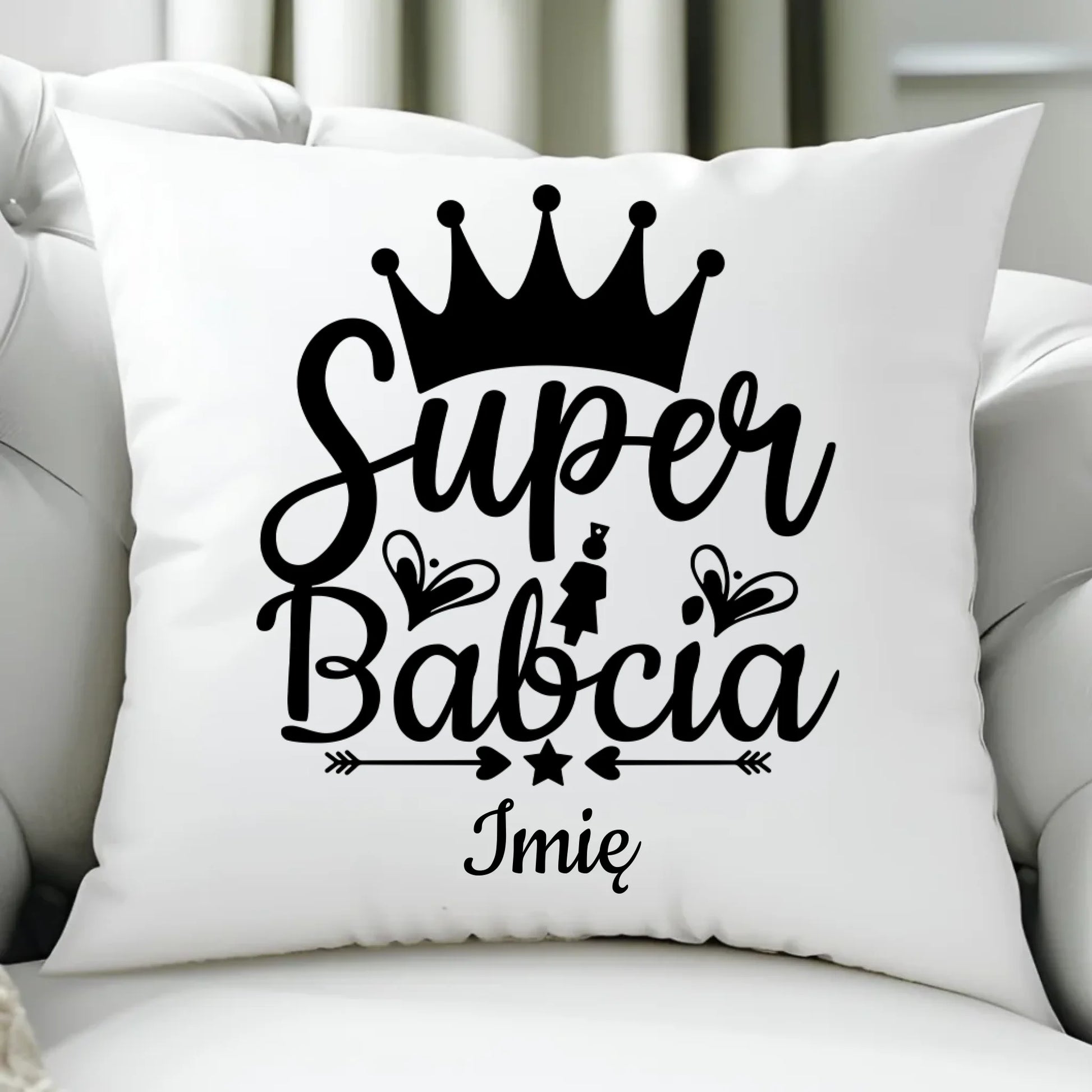 Poduszka dla babci - Super Babcia - personalizowana B03 - StoryCups.pl