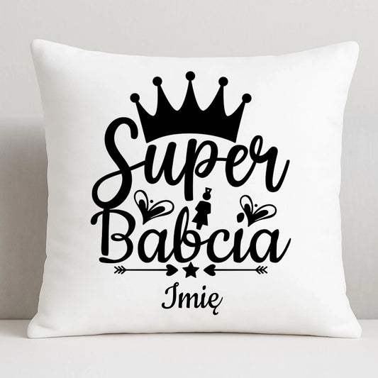 Poduszka dla babci - Super Babcia - personalizowana B03 - StoryCups.pl