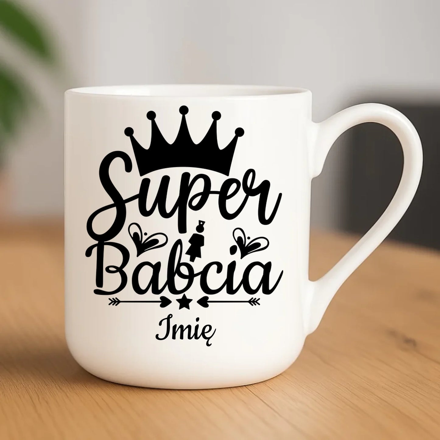 Kubek elegant dla babci - Super Babcia - personalizowany B03 - StoryCups.pl