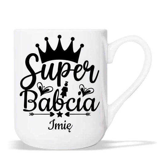 Kubek elegant dla babci - Super Babcia - personalizowany B03 - StoryCups.pl