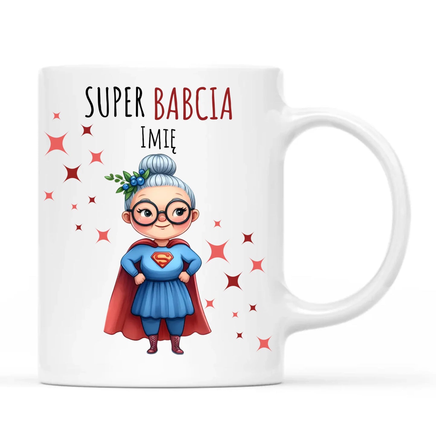 Kubek dla babci - Super Babcia - personalizowany B02 - StoryCups.pl