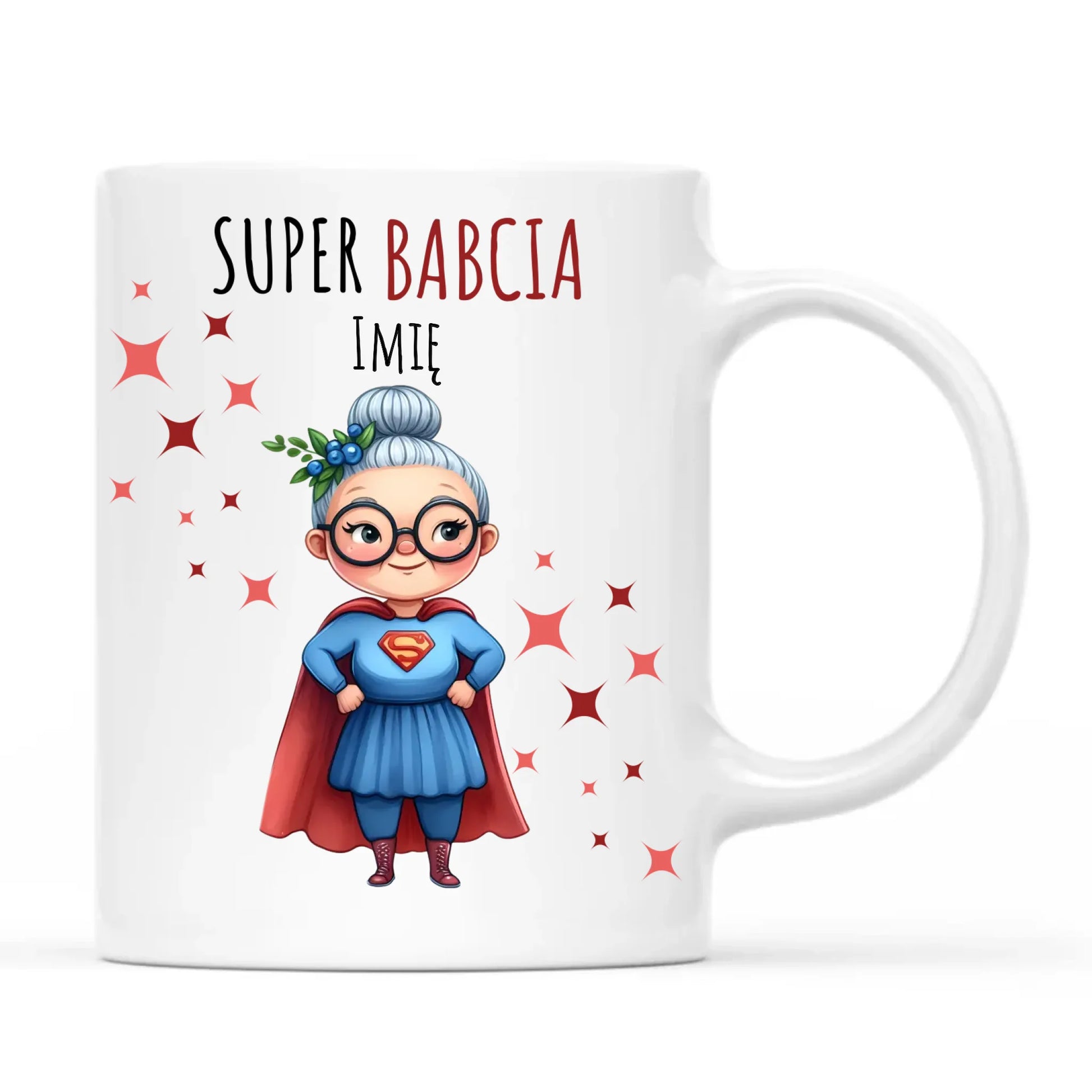 Kubek dla babci - Super Babcia - personalizowany B02 - StoryCups.pl