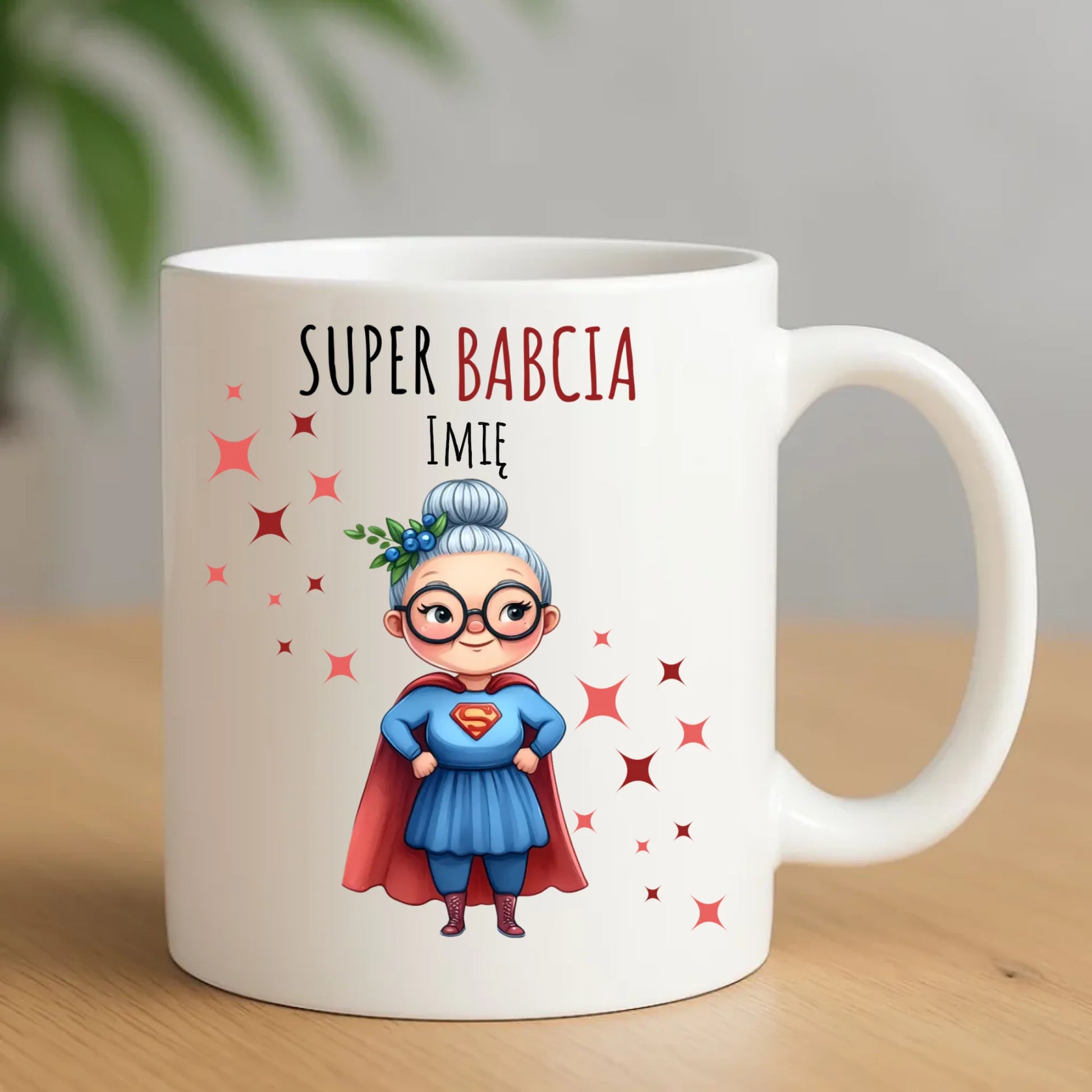 Kubek dla babci - Super Babcia - personalizowany B02 - StoryCups.pl