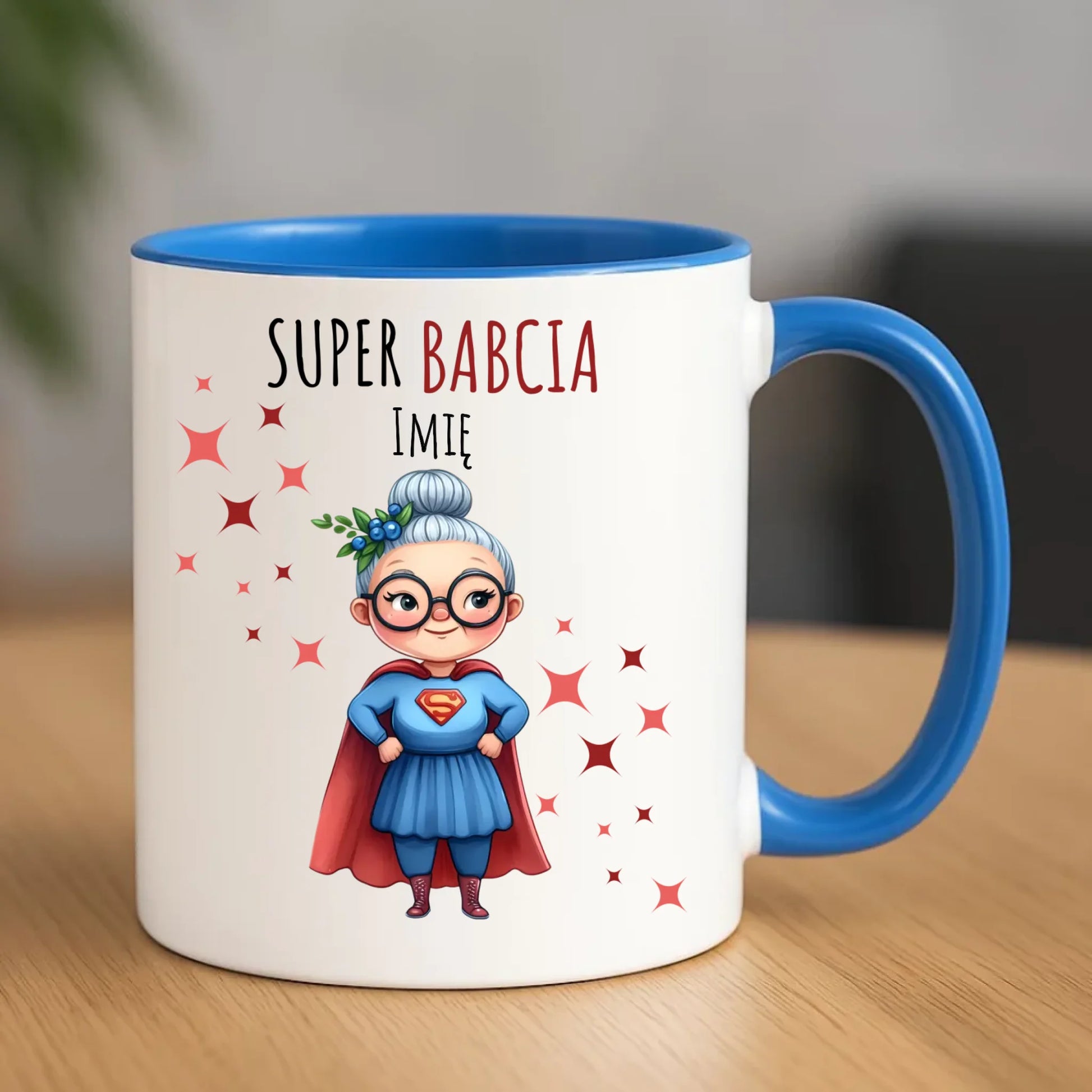 Kubek dla babci - Super Babcia - personalizowany B02 - StoryCups.pl
